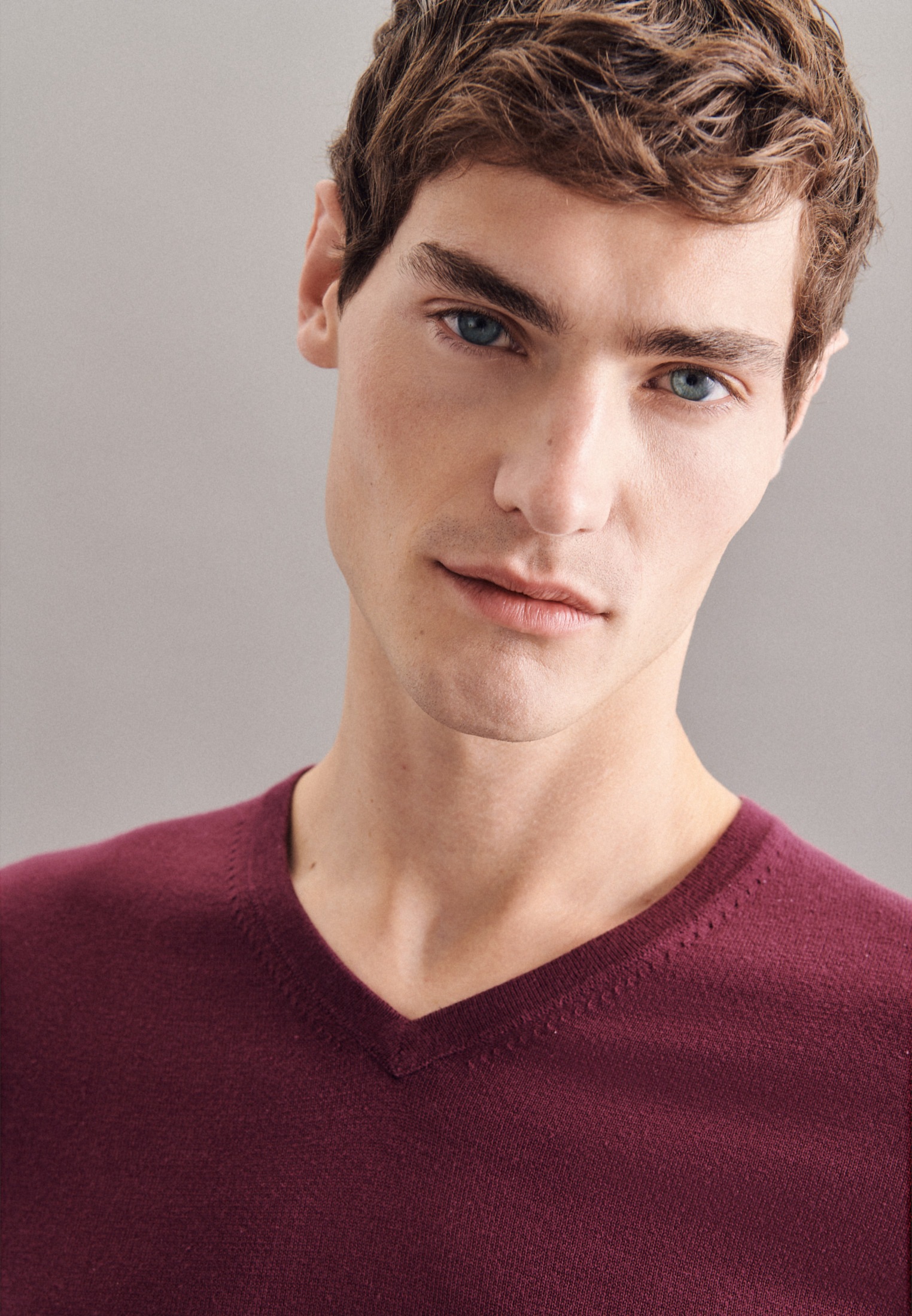seidensticker Strickpullover »Schwarze Rose«, Langarm V-Neck Uni