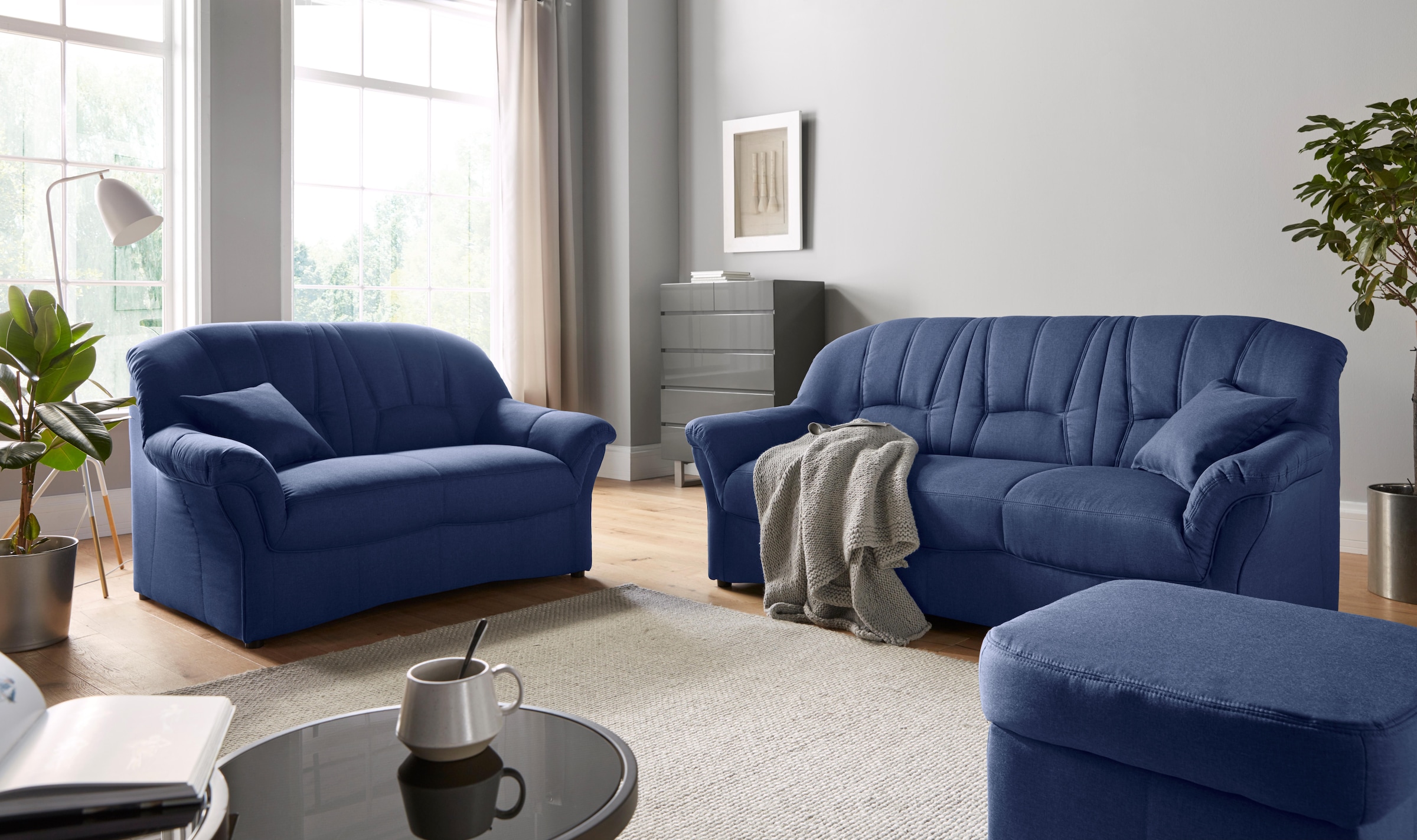 DOMO collection Polsterhocker »Bahia«, Belastbarkeit bis 140 kg pro Sitzfläche, mit praktischem Staufach