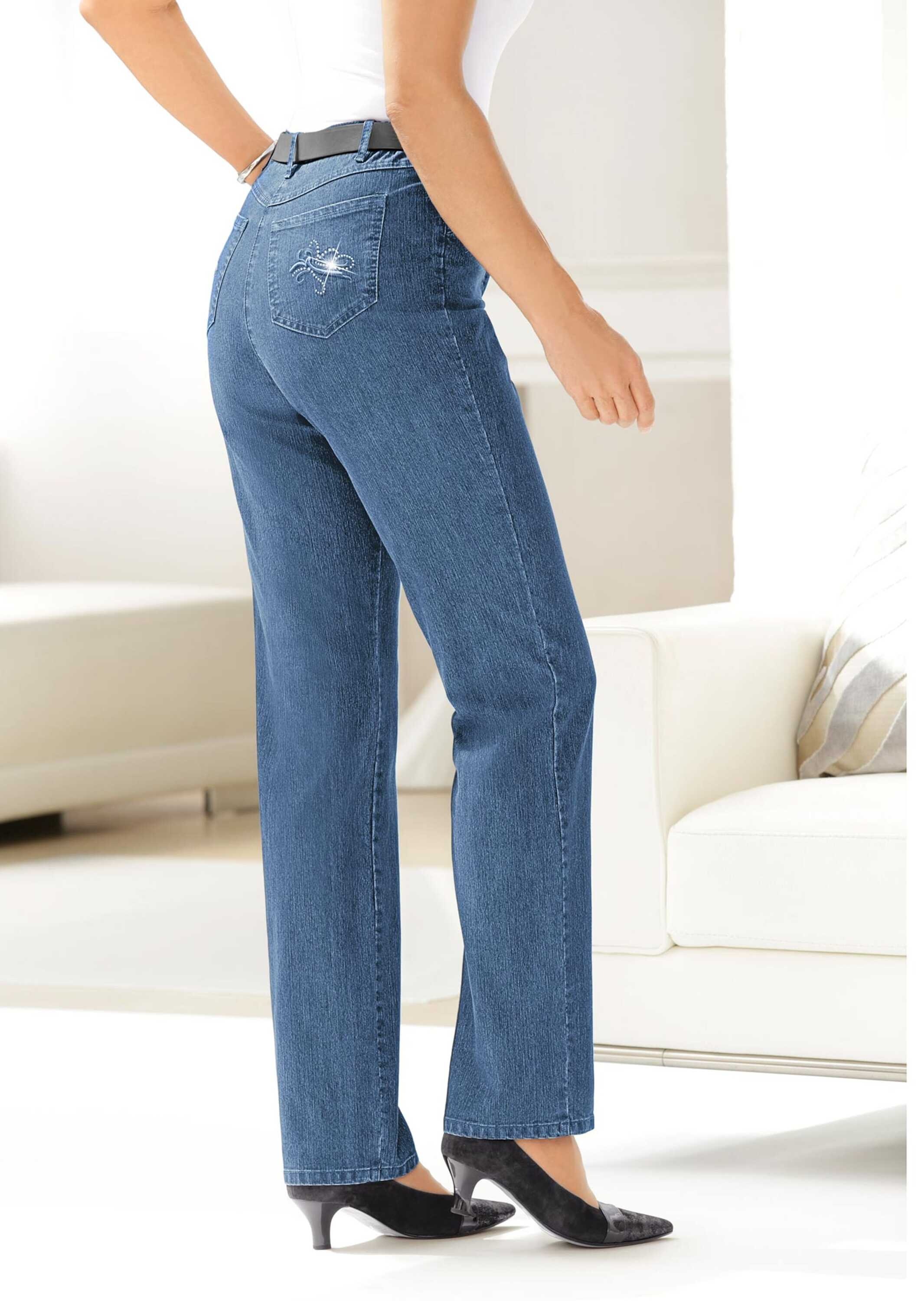 GOLDNER Stretch-Jeans »Edel geschmückte Jeanshose ANNA«