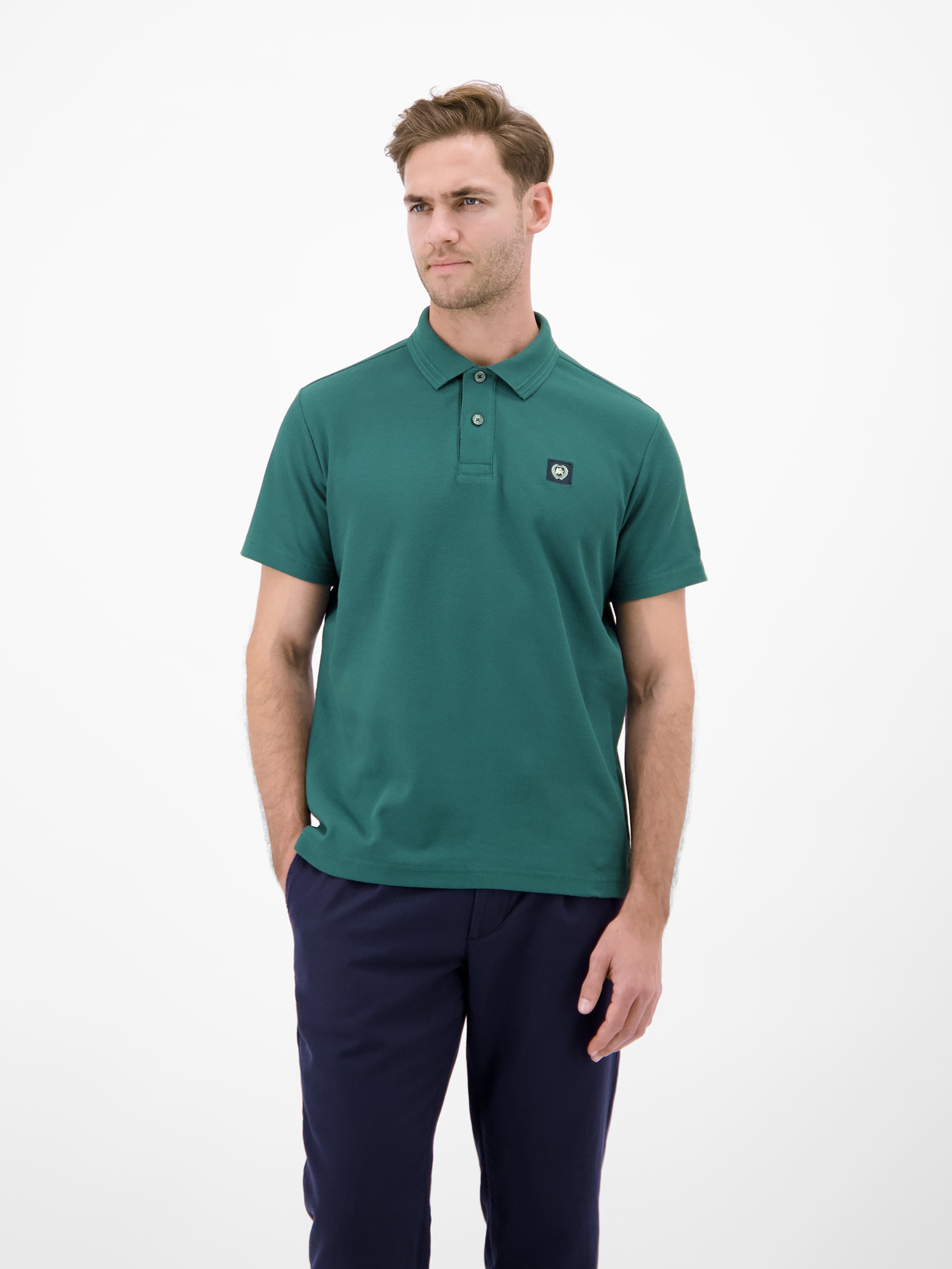 LERROS Poloshirt »Poloshirt mit Waffelstruktur aus 100 % Baumwolle«