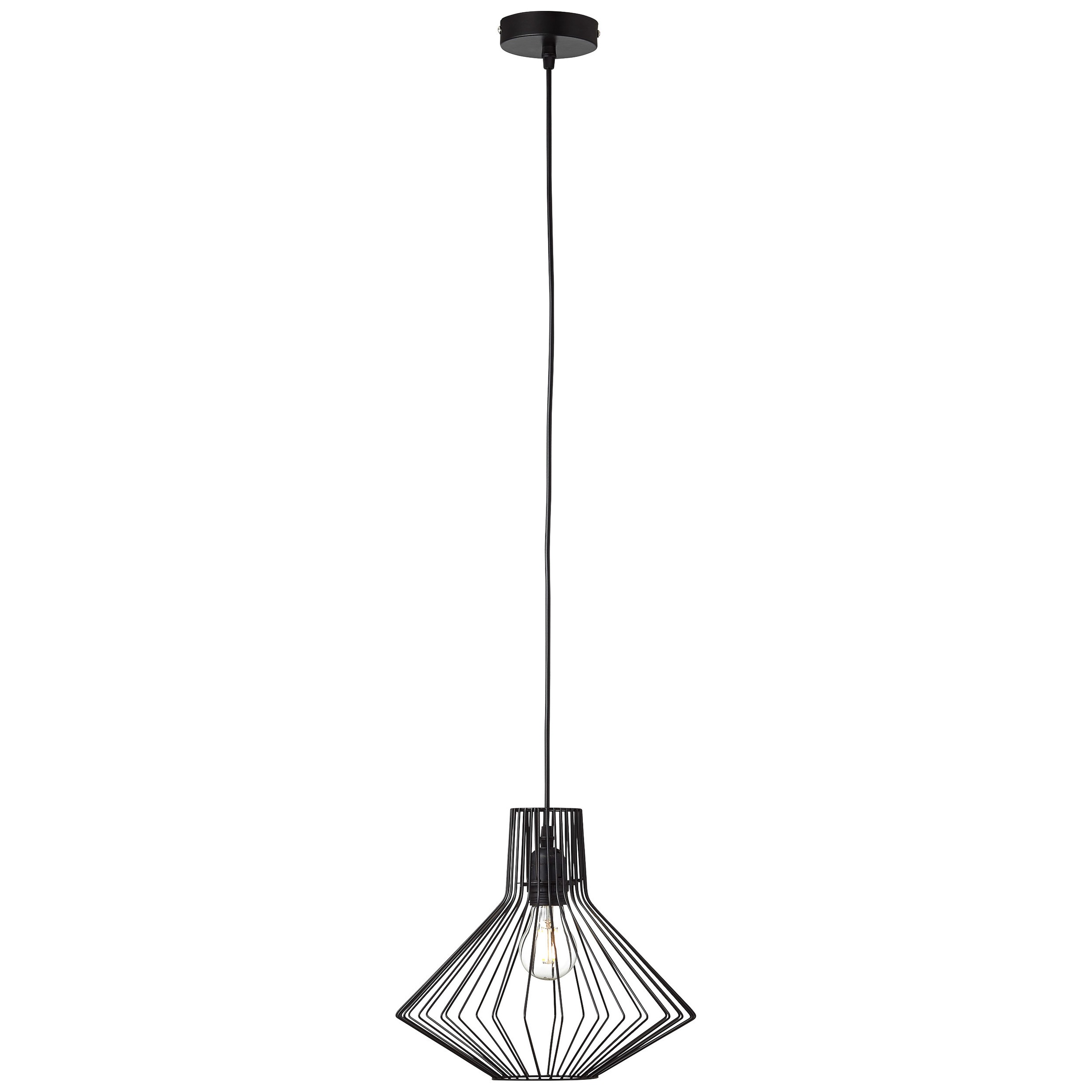 Brilliant Leuchten Dalma Pendelleuchte 30cm schwarz matt
