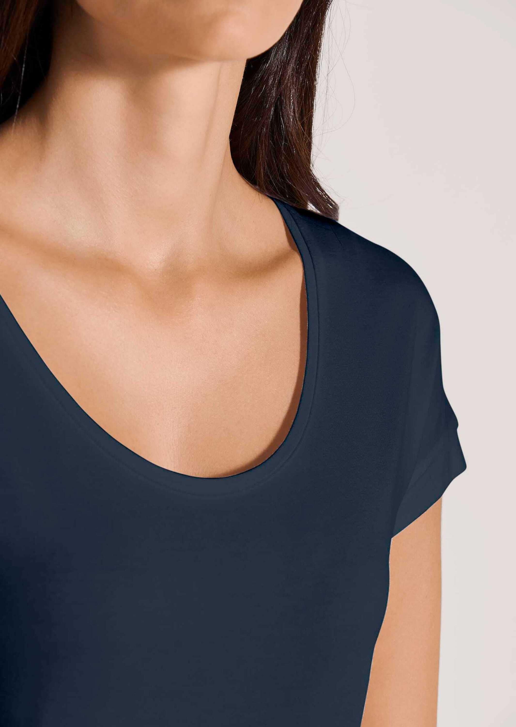 MADELEINE Kurzarmshirt »Jerseybluse Elegantes Viskose-Oberteil« Viskose Jersey