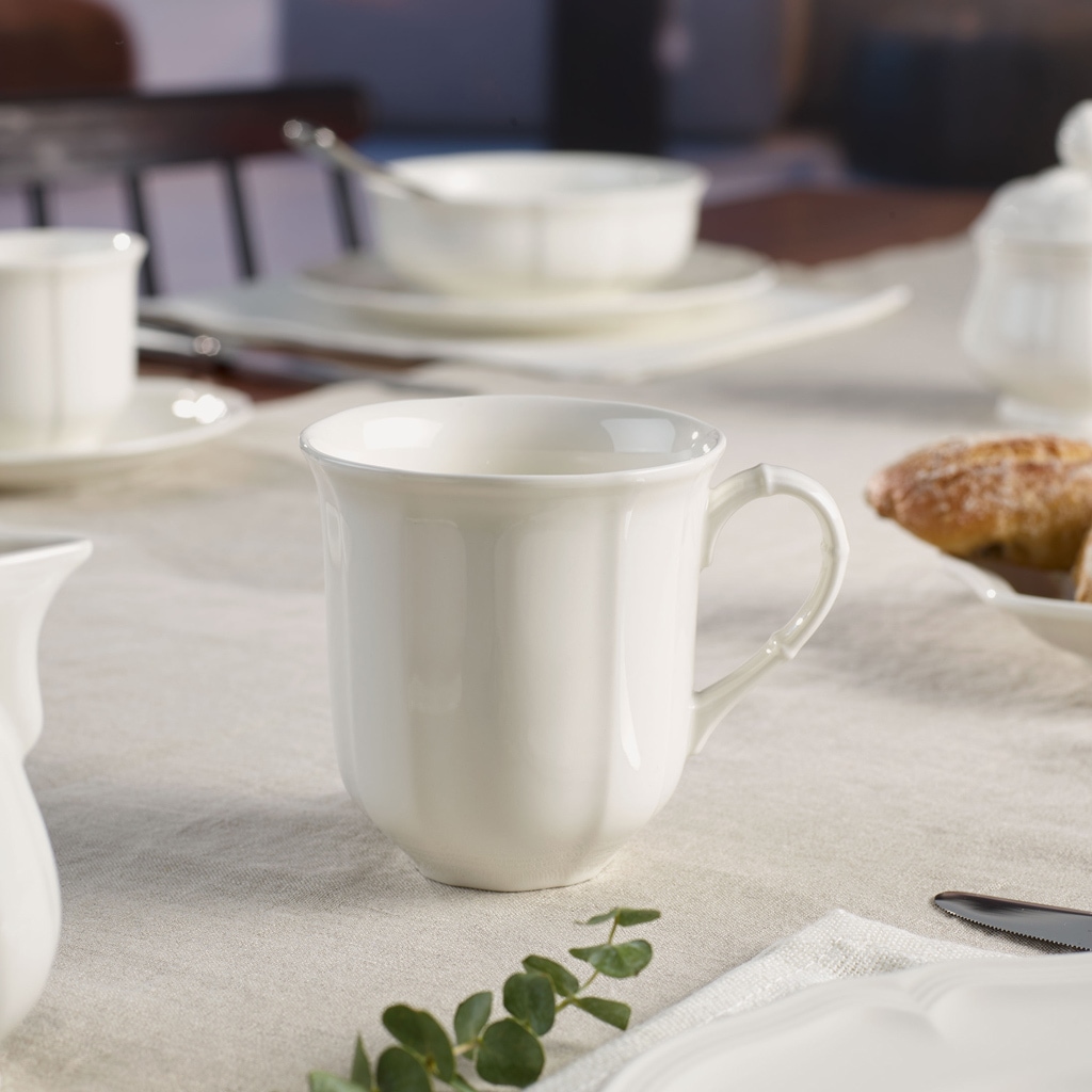 Villeroy & Boch Becher »Henkelbecher Manoir 300 ml 6er Set weiß« Spülmaschinenfest, Mikrowellensicher