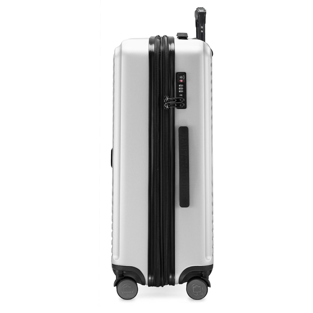 Hauptstadtkoffer Hartschalen-Trolley »Mitte, weiß, 68 cm«, 4 Rollen, Hartschalen-Koffer Reisegepäck TSA Schloss Volumenerweiterung