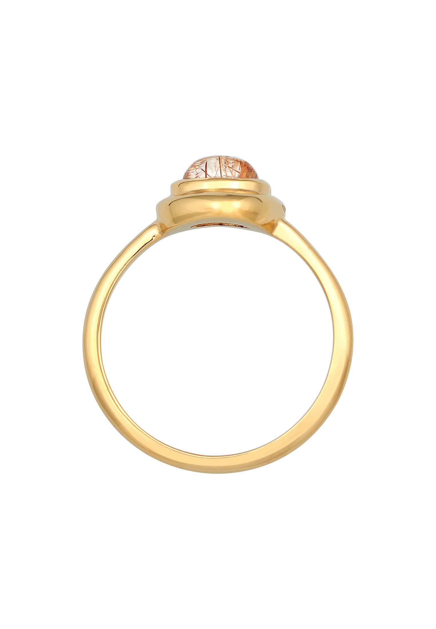 Elli Premium Silberring »Ring Quarz Engelshaar oval 925 Silber«