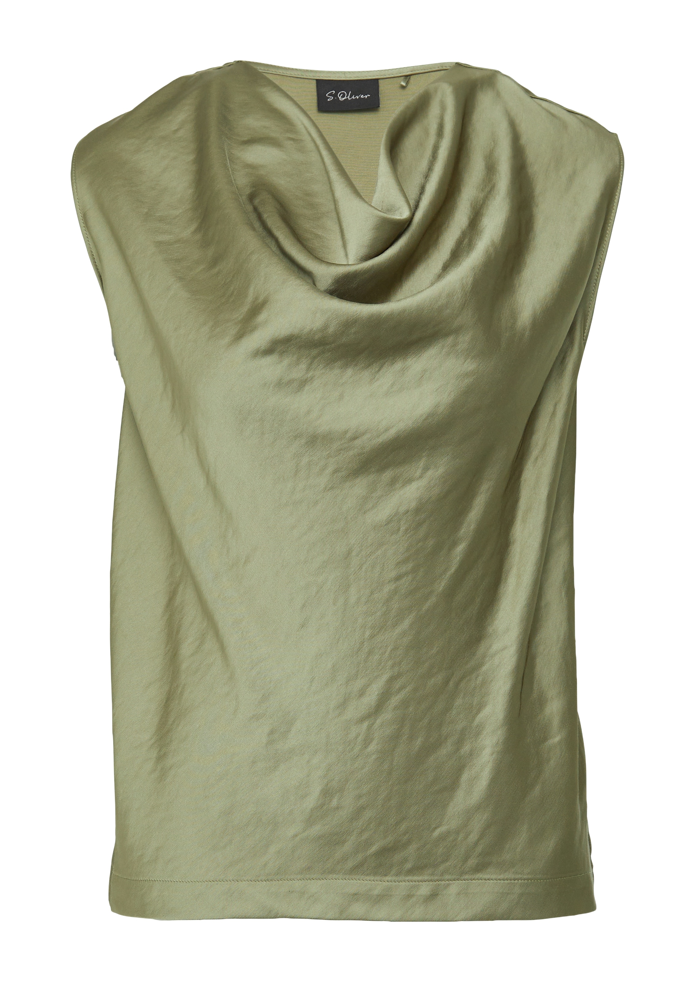 s.Oliver BLACK LABEL Shirttop, mit Wasserfall-Kragen