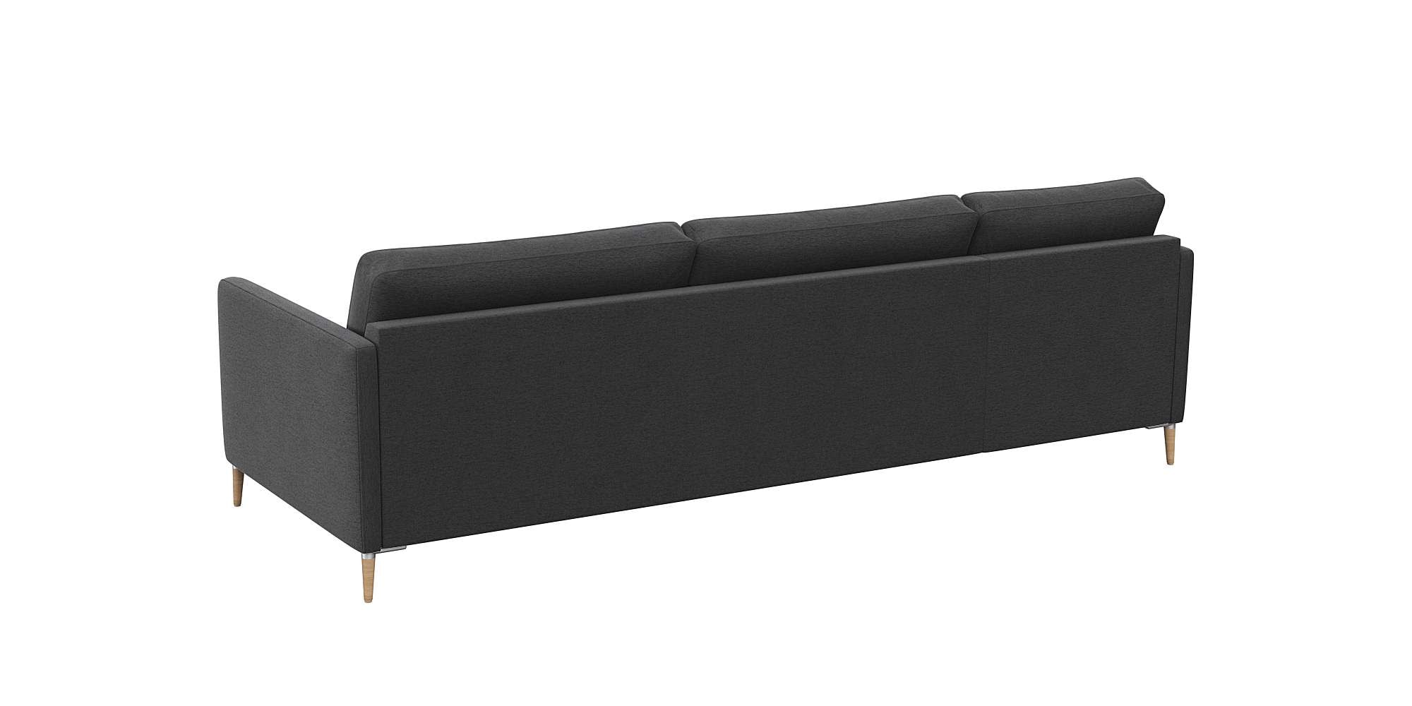 FLEXLUX Ecksofa »Fiore, super Sitzkomfort durch Kaltschaum im Sitz, L-Form«, schmale Armlehnen, Füße Alu+ Eiche