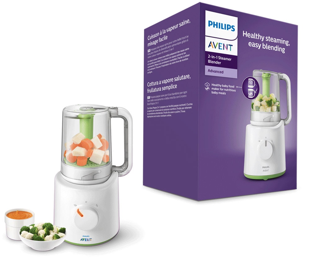 Philips AVENT Babynahrungszubereiter »SCF870/20«, 2-in-1, Dampfgaren und Mixen, mit 12 altersgerechten Rezepten