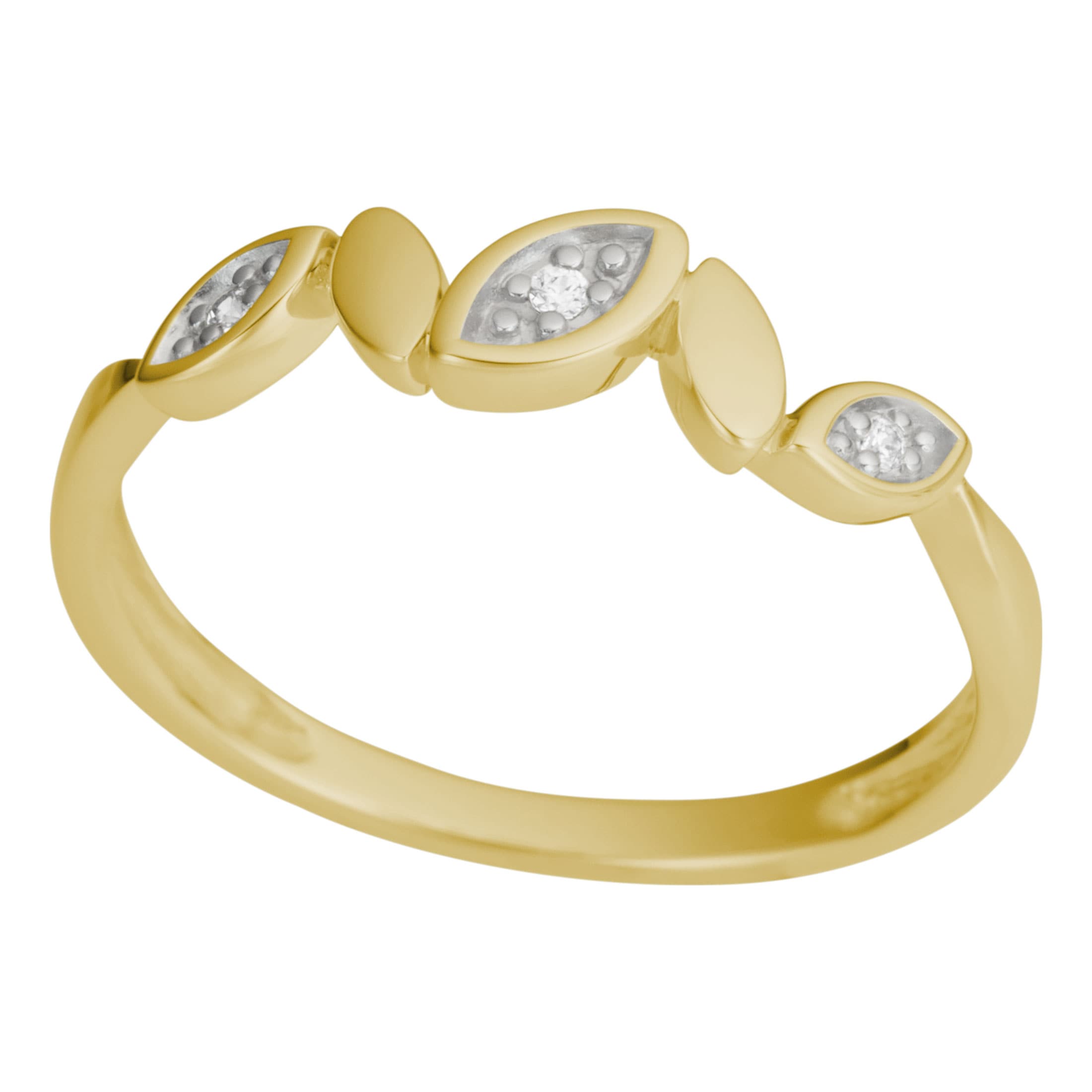 Firetti Fingerring »Schmuck Geschenk Gold 375 Damenring Goldring Tropfen« mit Brillanten
