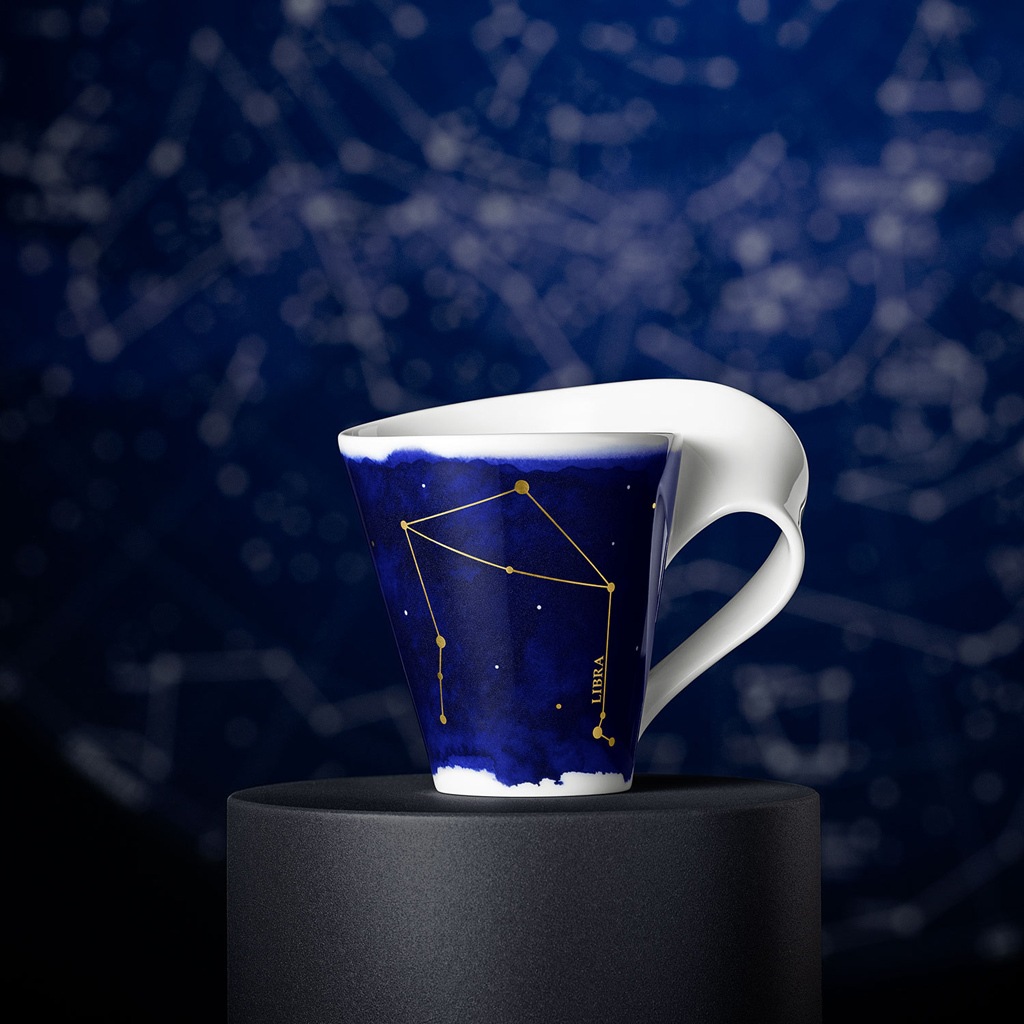 Villeroy & Boch Tasse »Tasse Waage NewWave Stars 300 ml weiß-blau«