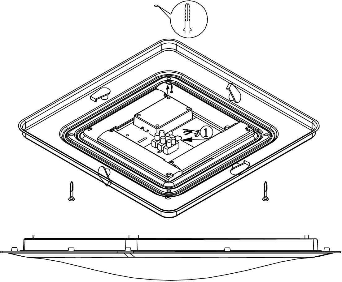 EGLO Deckenleuchte »COMPETA 1«, 1 flammig, Leuchtmittel LED-Board | LED fest integriert, Deckenlampe