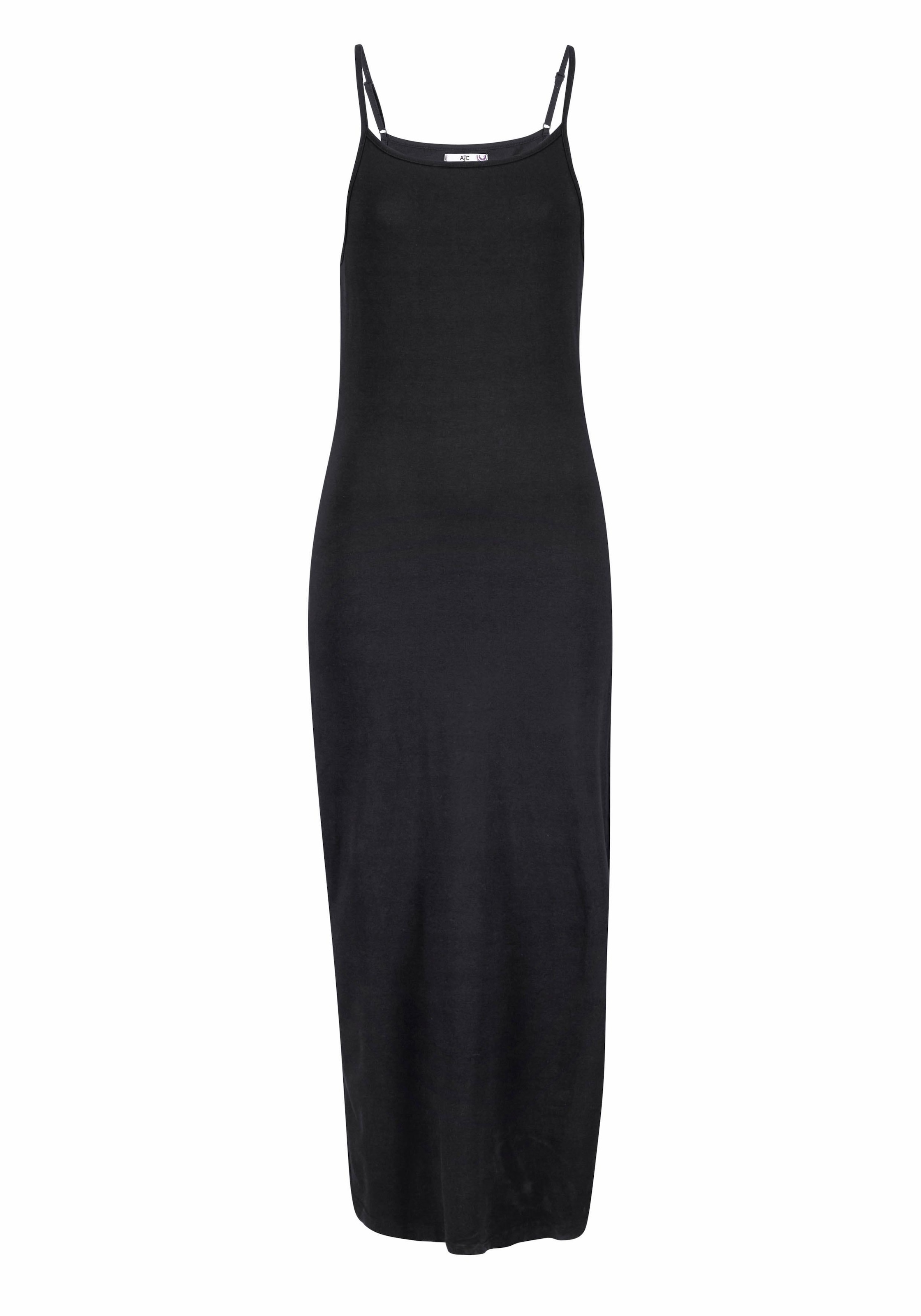 AJC Sommerkleid, festlich, Maxilänge, unifarben, aus elastischem Single Jersey