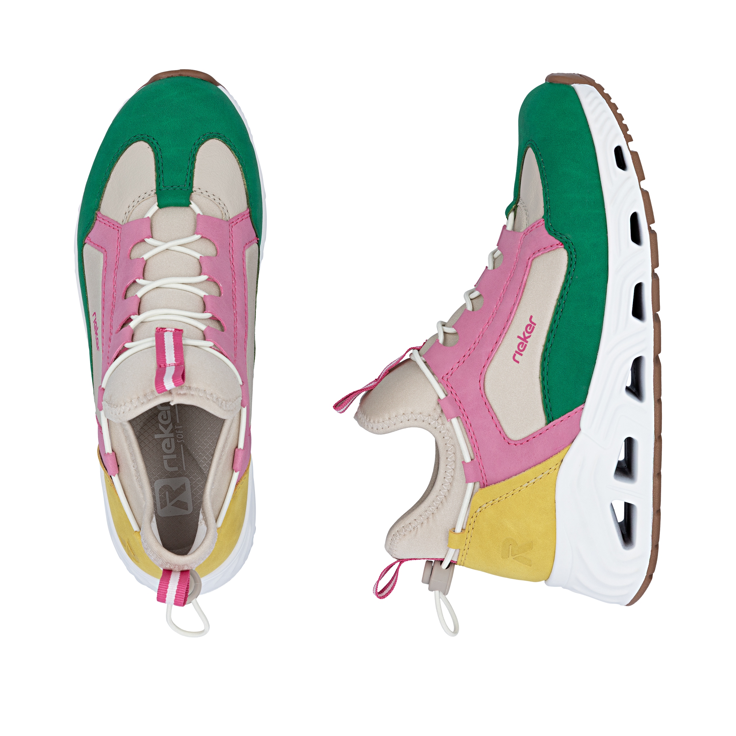 RIEKER Sport Slip-On Sneaker  High Top Sneaker, Schlupfschuh mit Schnellverschluss hinten