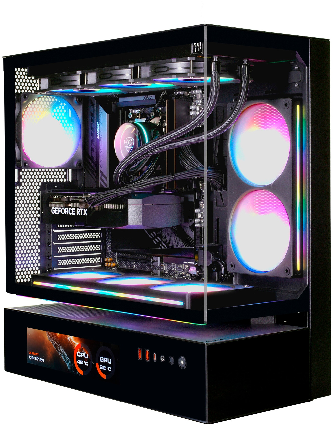 Cougar Gaming-PC-Komplettsystem »MegaDeal CFV235 Vision 2850 Ryzen 7 9700X 32GB DDR5 2TB SSD RTX 5070Ti« 34 ″ AMD Ryzen 7 GeForce RTX? 5070Ti 32 GB RAM 2.000 GB SSD Windows 11, DDR5 RAM + MSI MAG 342CQR E2 Curved Monitor 86cm (34")