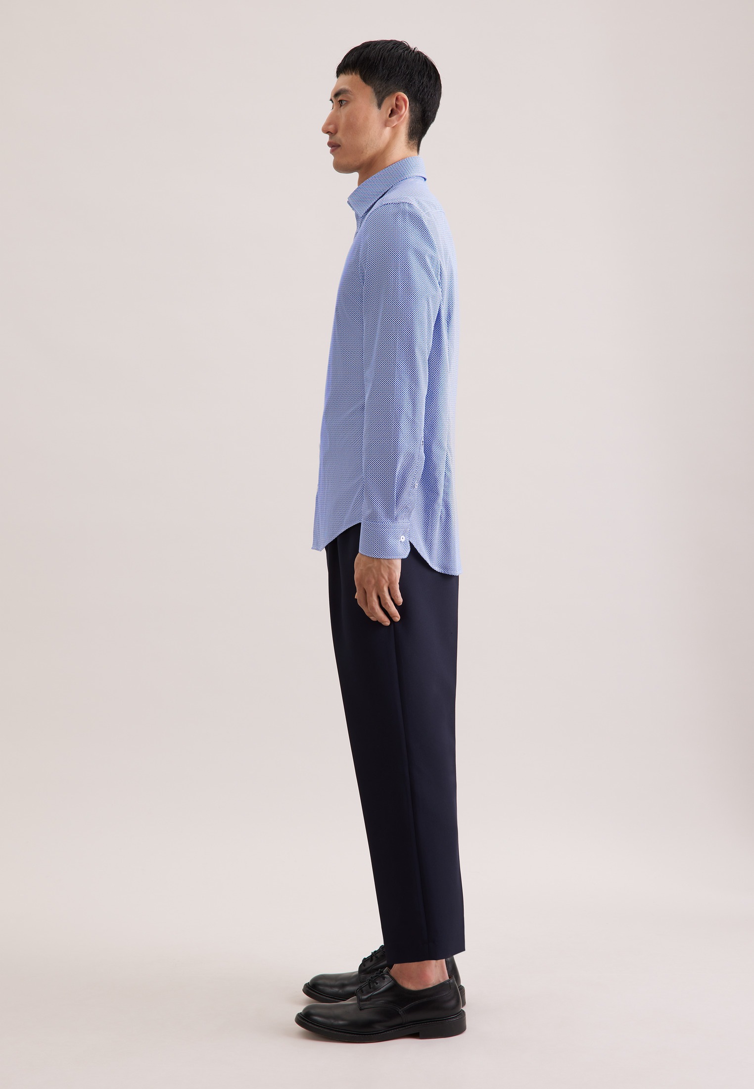 seidensticker Businesshemd »Schwarze Rose« Slim 1/1 Covered-Button-Down-Kragen Druck