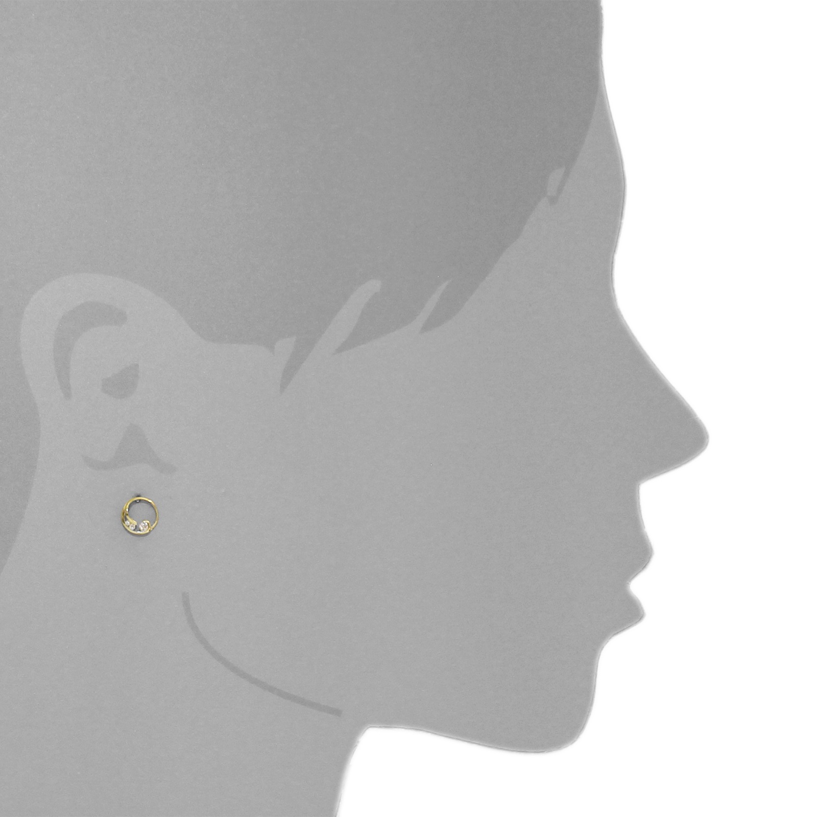 OSTSEE-SCHMUCK Paar Ohrstecker »- Maila - Gold 333/000 - Zirkonia«