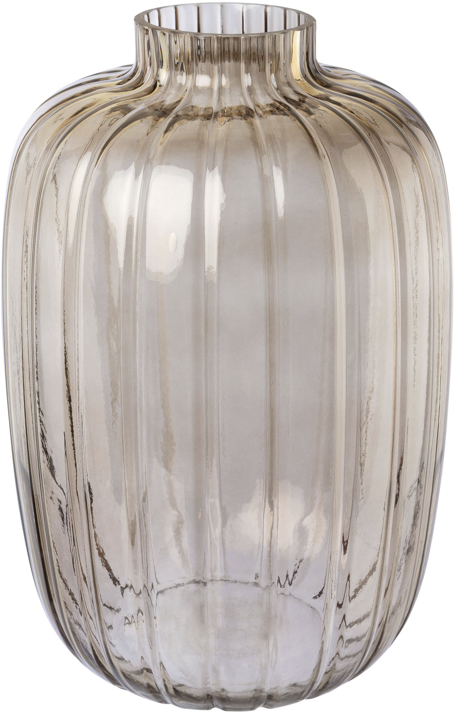Tischvase »Ellaoise«, (1 St.), aus Glas, mit Schliff im schönen Braunton