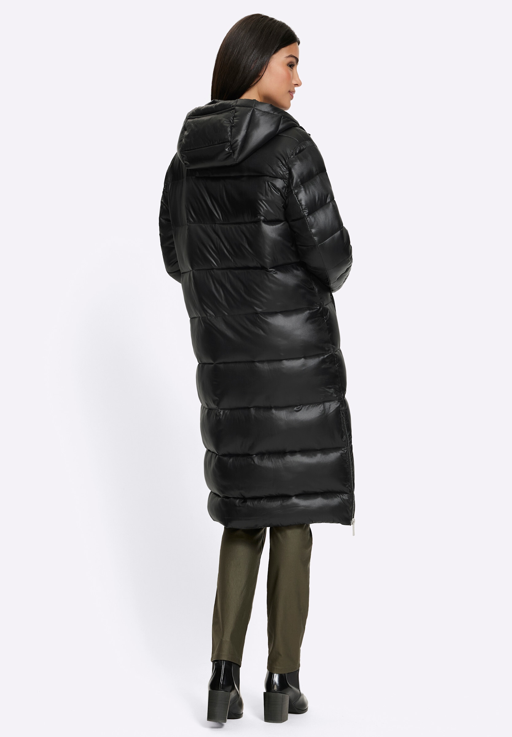 heine Langjacke »Mantel Mantel« mit Kapuze