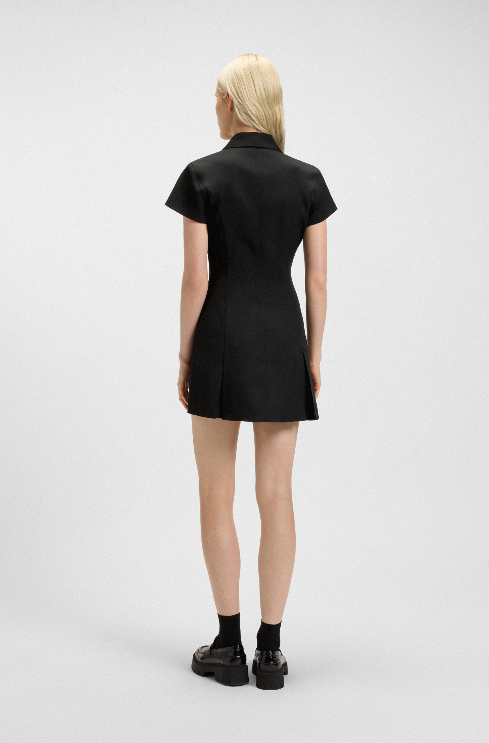 HUGO Blue Polokleid »Kahuma«, Rockteil mit Kellerfalten