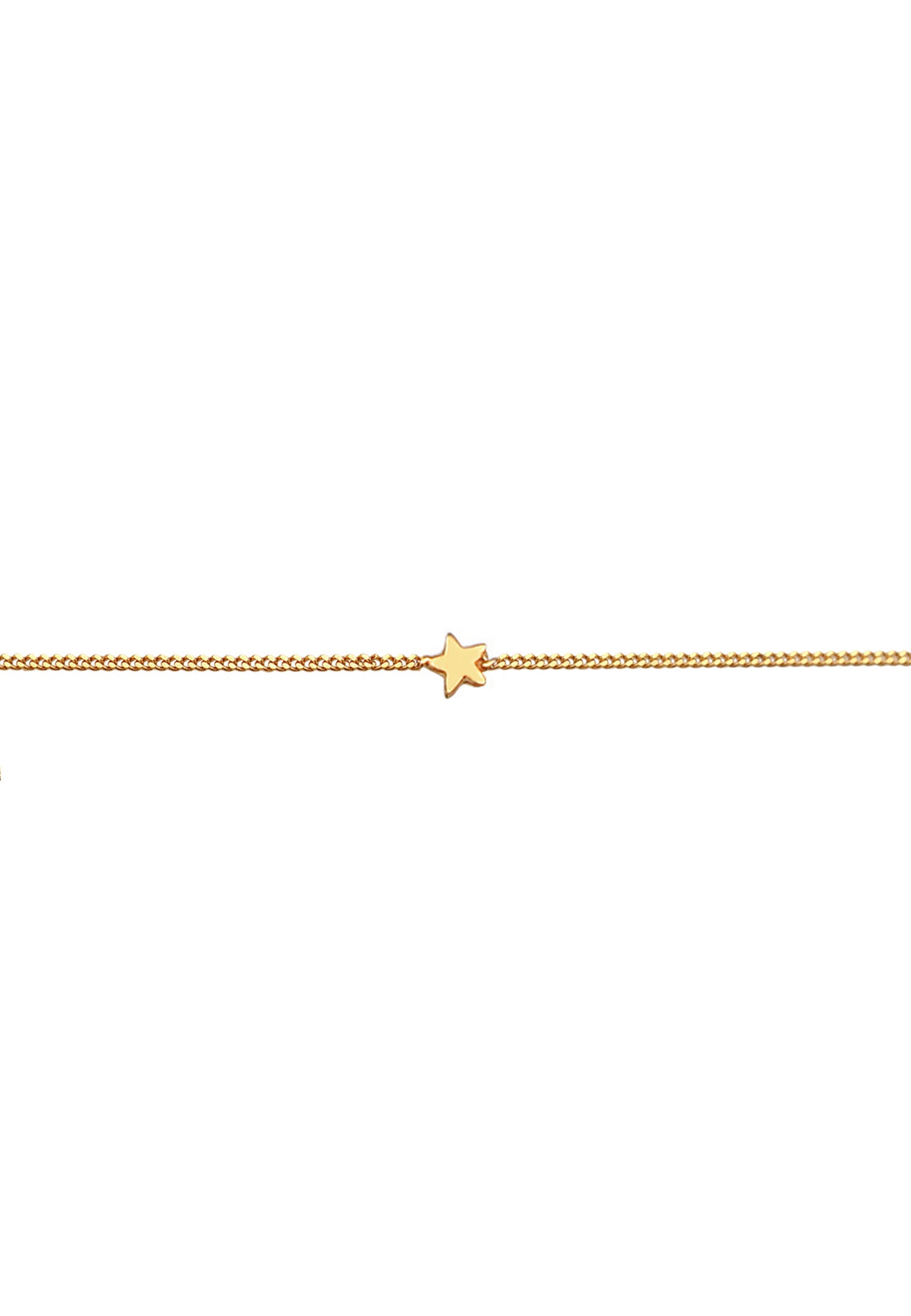 Elli Premium Kette mit Anhänger »Halskette Basic Stern Astro Choker 375 Gelbgold«