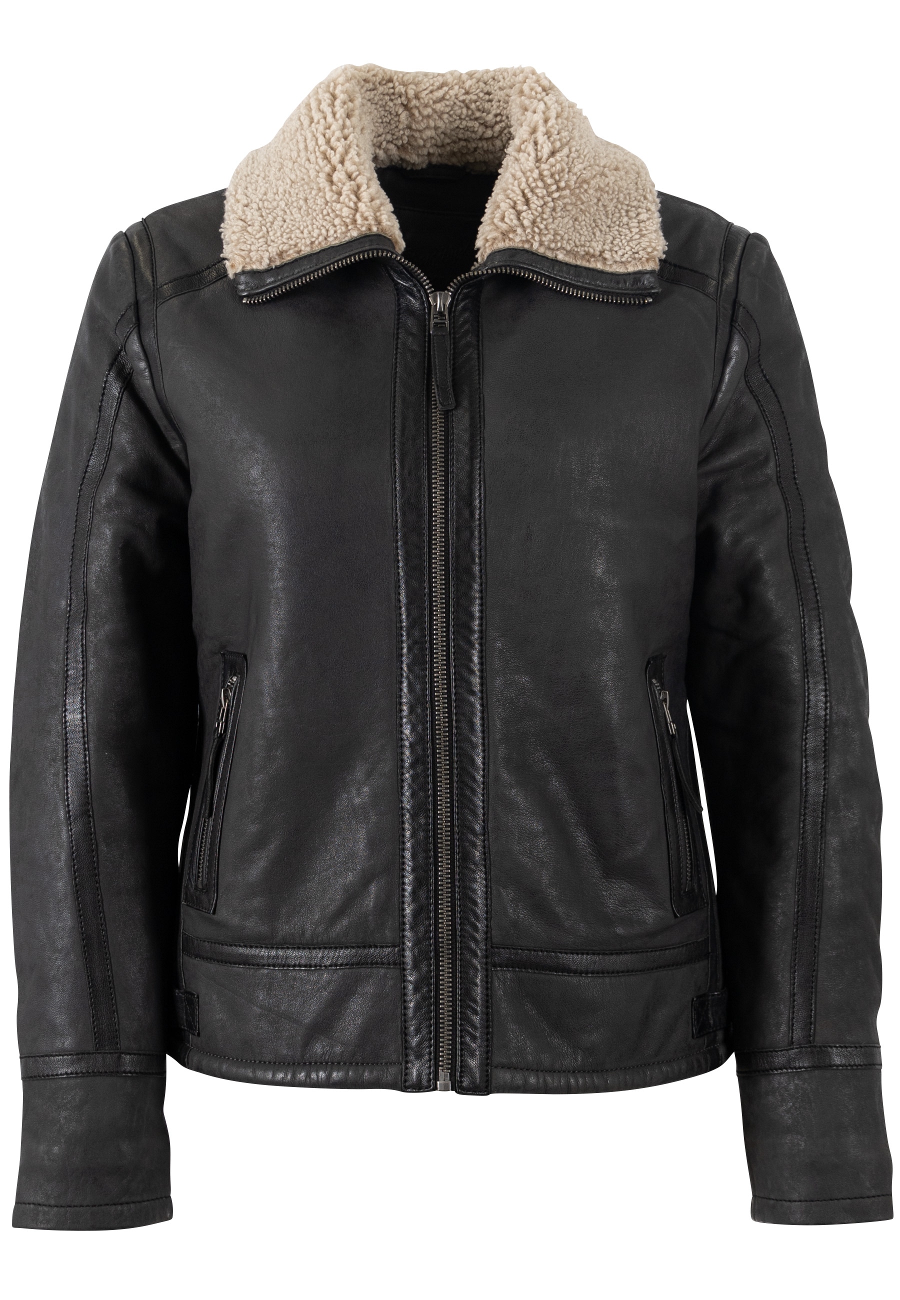 Mauritius Lederjacke »MWIske«, mit Umlegekragen