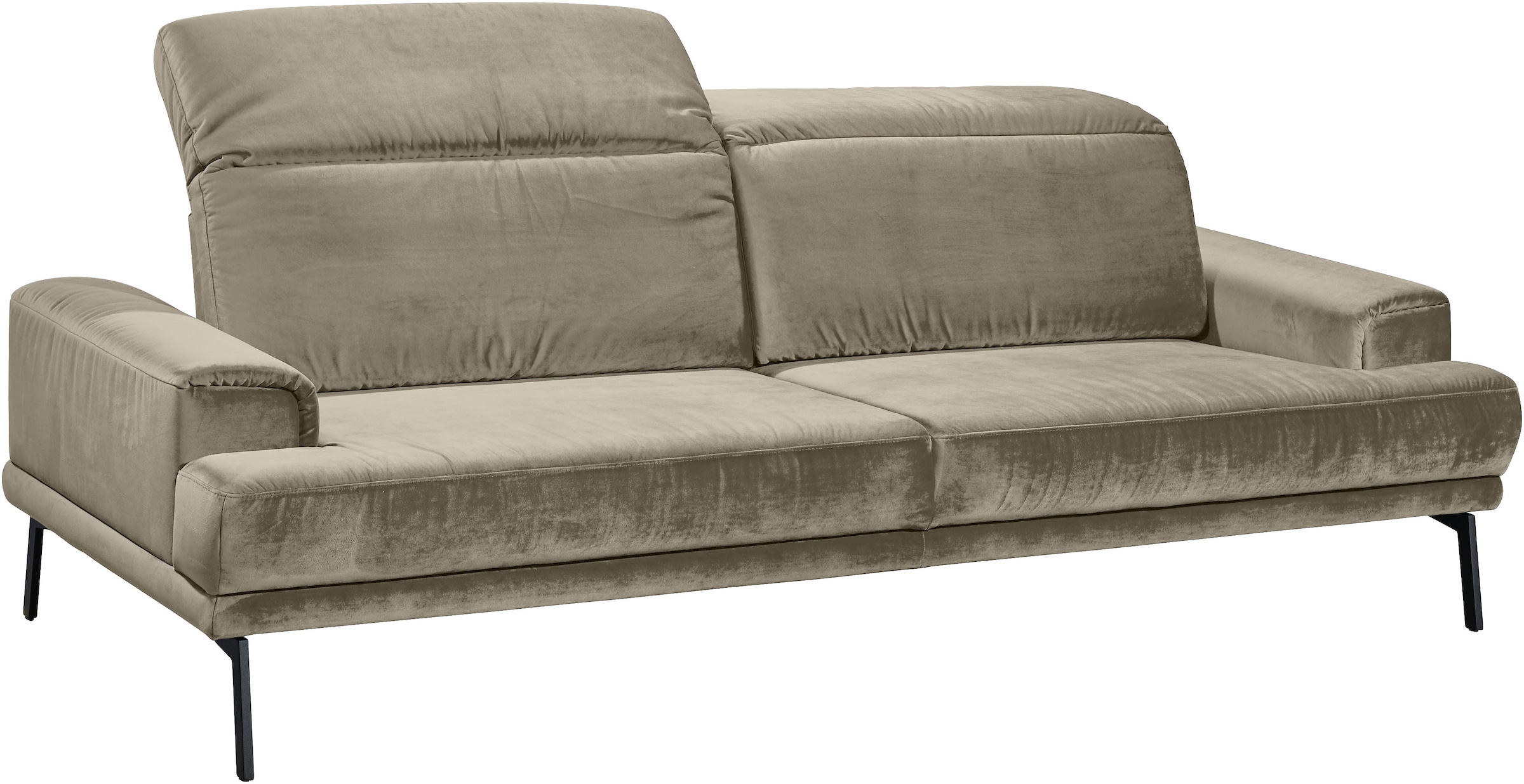 Musterring 3-Sitzer »MR 4580« inkl. Kopf- und Sitztiefenverstellung, Fuß schwarz, B228 x T103 cm