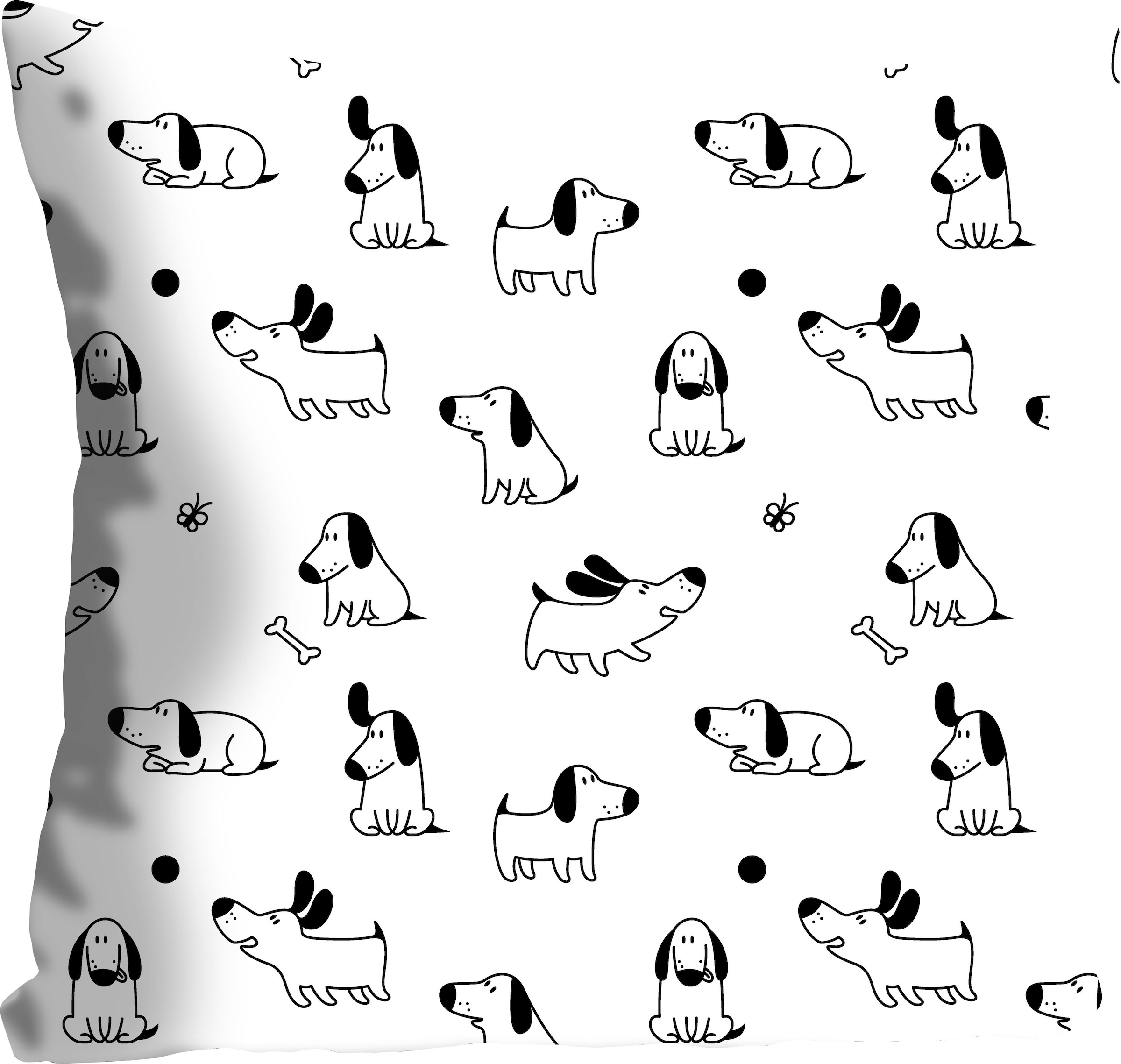 queence Dekokissen »Snoopy«, mit kleinen spielenden Dackeln