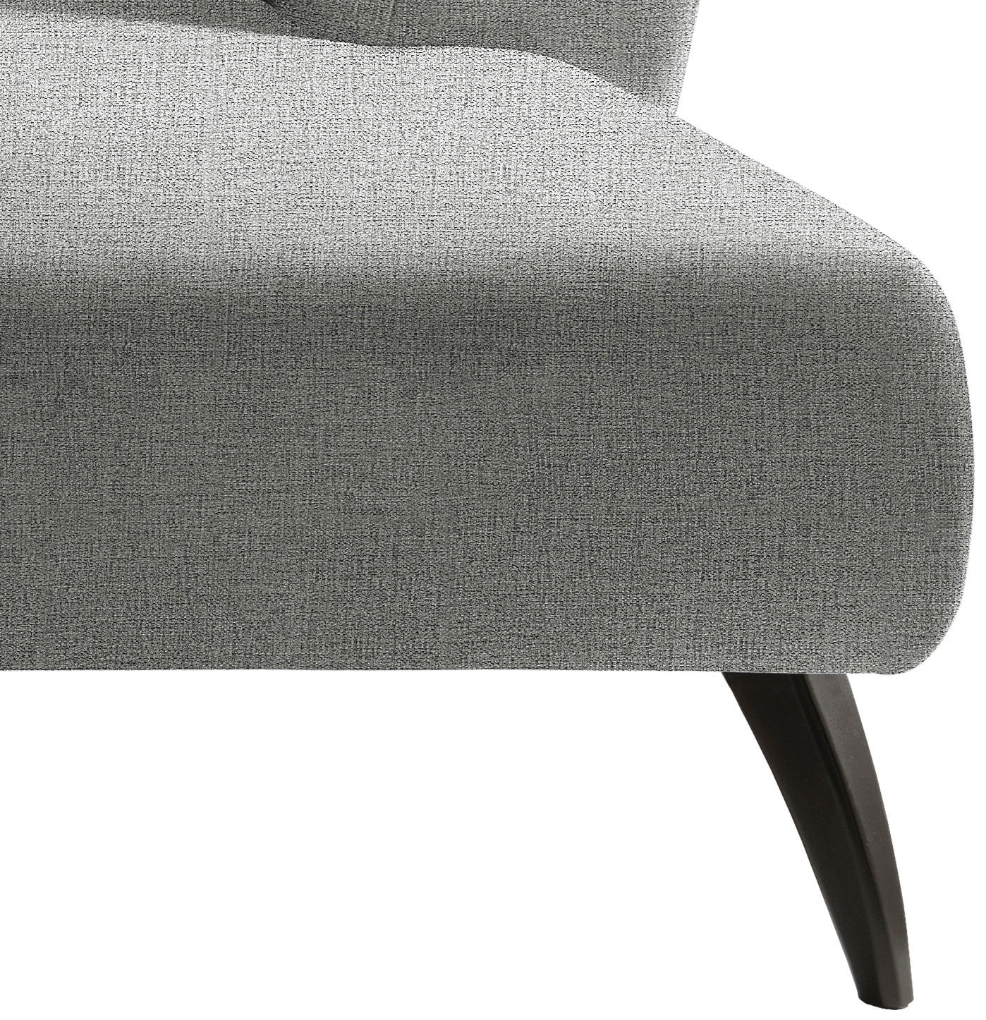 INOSIGN Ecksofa »Colori Polstermöbel mit zeitlos eleganter Rückenführung. L-Form«, Holzfußfarbe wählbar, inkl. 4x Zierkissen