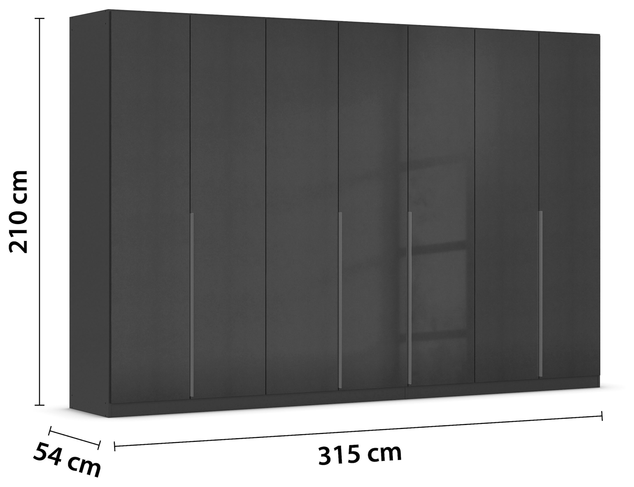 rauch Drehtürenschrank »Kleiderschrank Schrank Garderobe AGORDO TOPSELLER Schlafzimmer«, (in zwei Griff-Farben, Breiten 91-360 cm, Dekor- oder Hochglanzfront), durchdachte Innenausstattung, in 7 Breiten und 2 Höhen MADE IN GERMANY