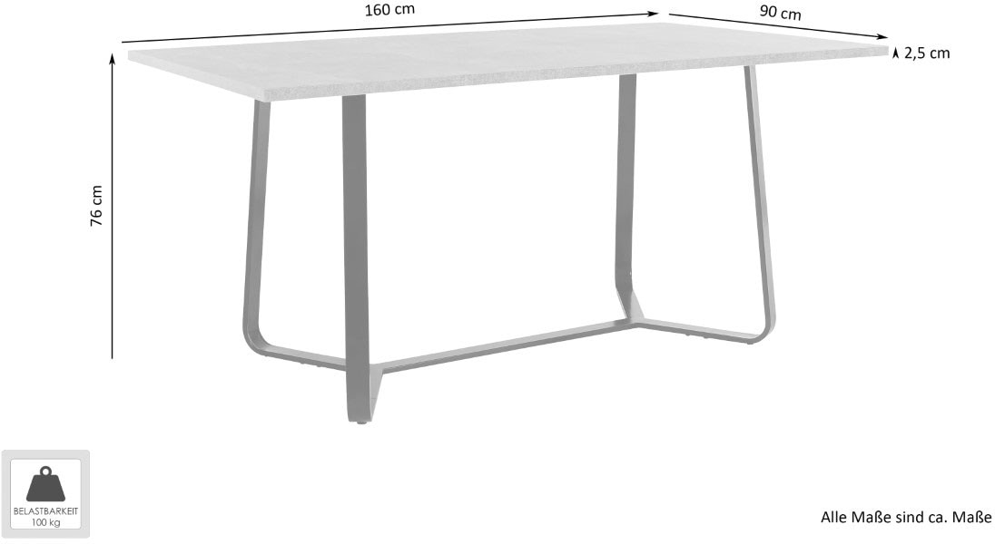 Homexperts Esstisch »Esstisch-Tilda«, Breite 140 oder 160 cm kaufen bei OTTO