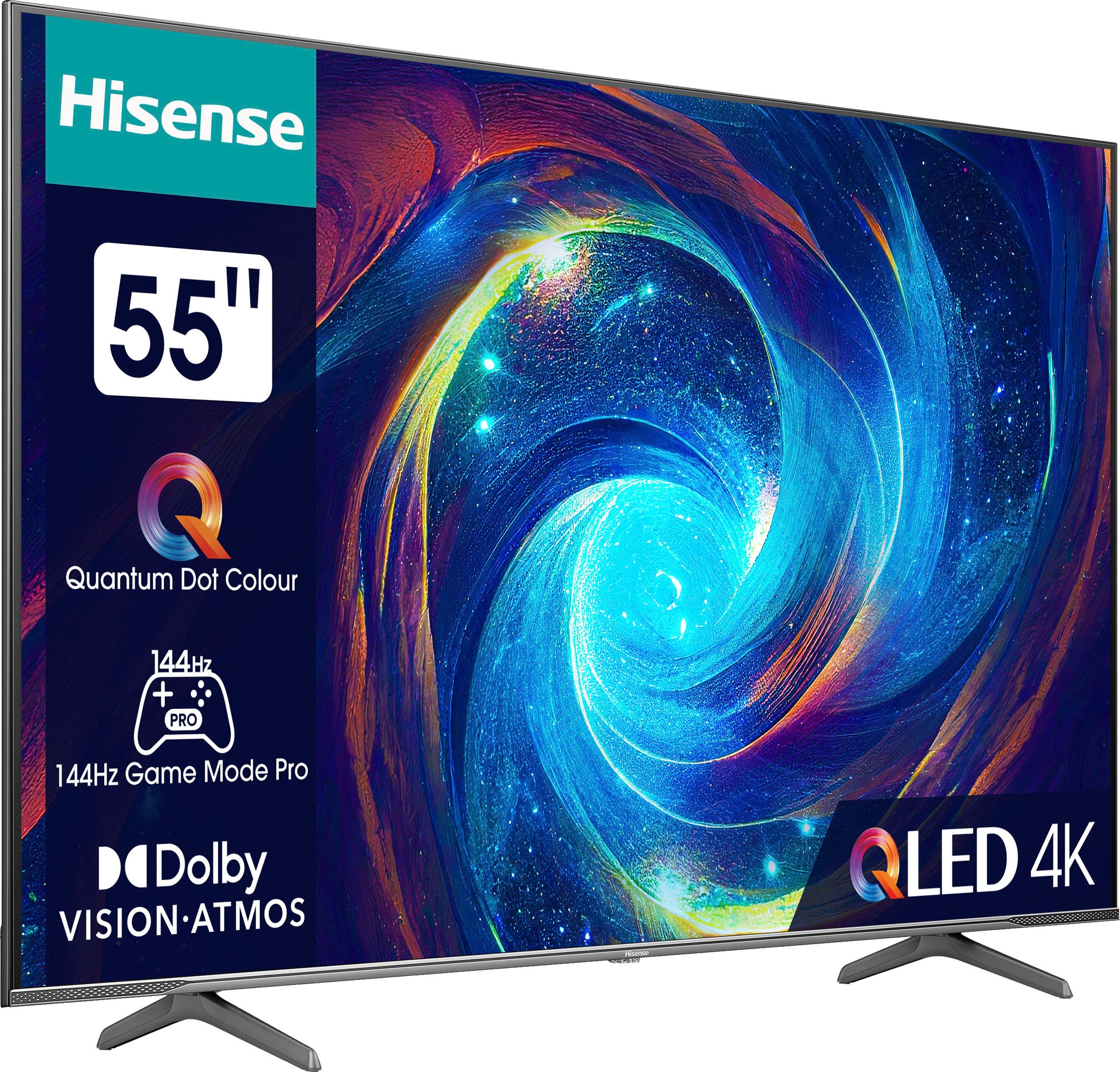 Hisense LED-Fernseher »55E77KQ PRO«, 4K Ultra HD, Smart-TV