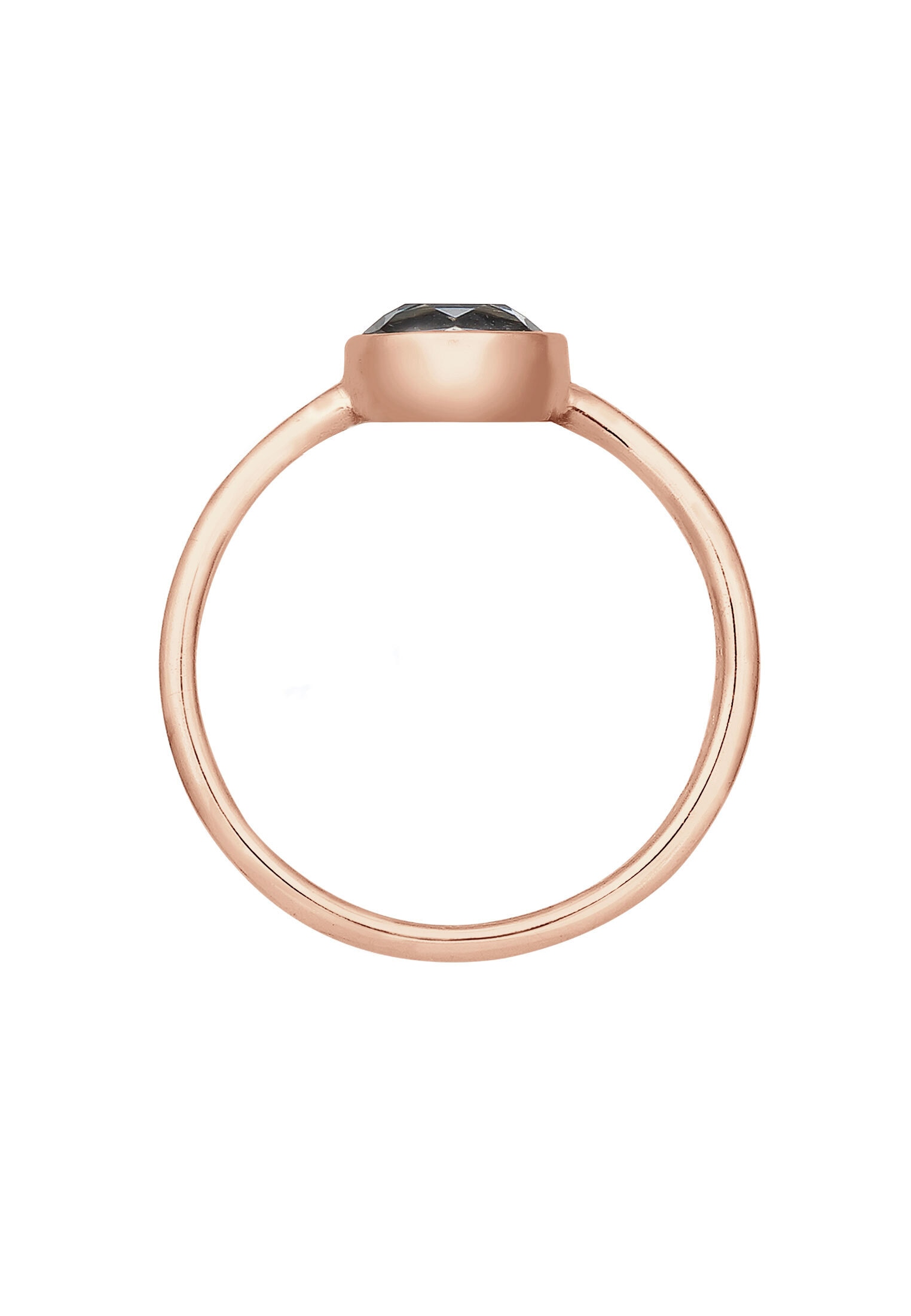 Elli Verlobungsring »Ring Oval Glas Kristalle Grau 925 Sterling Silber«