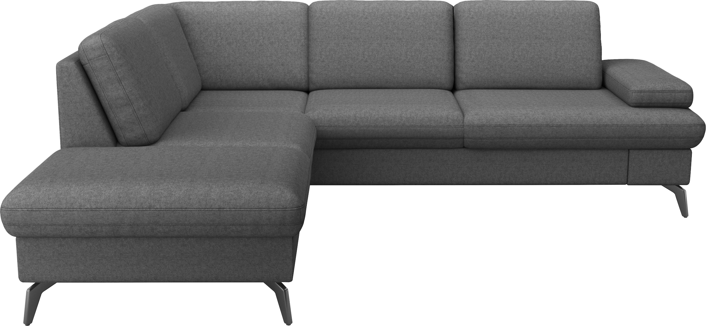 sit&more Ecksofa »Morris Jubi L-Form, B: 238 cm« mit Armteilfunktion & 1 Zierkissen, optional Bettfunktion