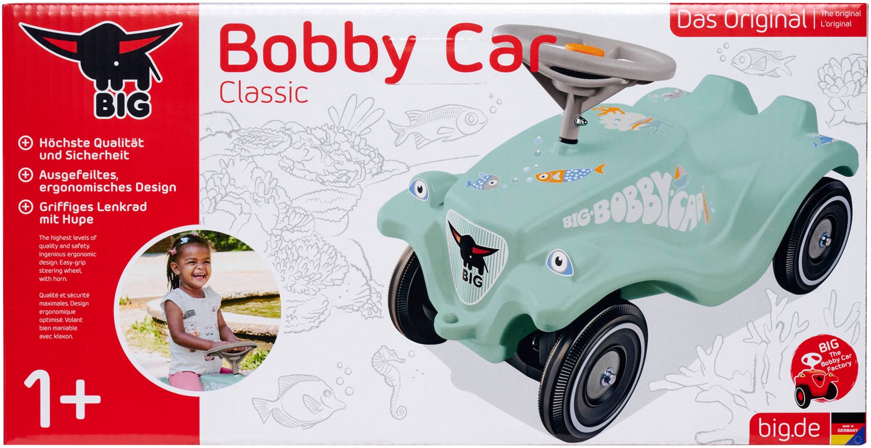 BIG Rutscherauto »BIG Bobby-Car Green Sea«, Made in Germany