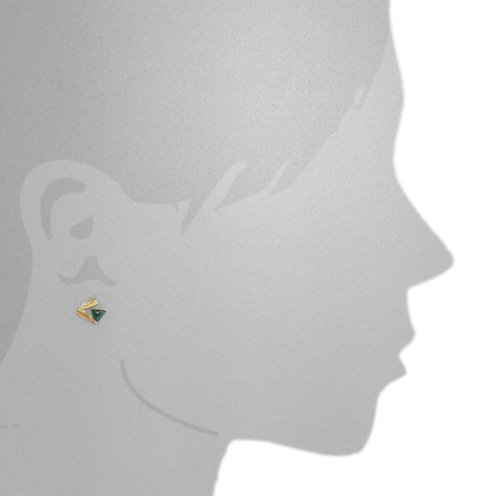 OSTSEE-SCHMUCK Paar Ohrstecker »- Tabita - Gold 333/000 - Malachit«
