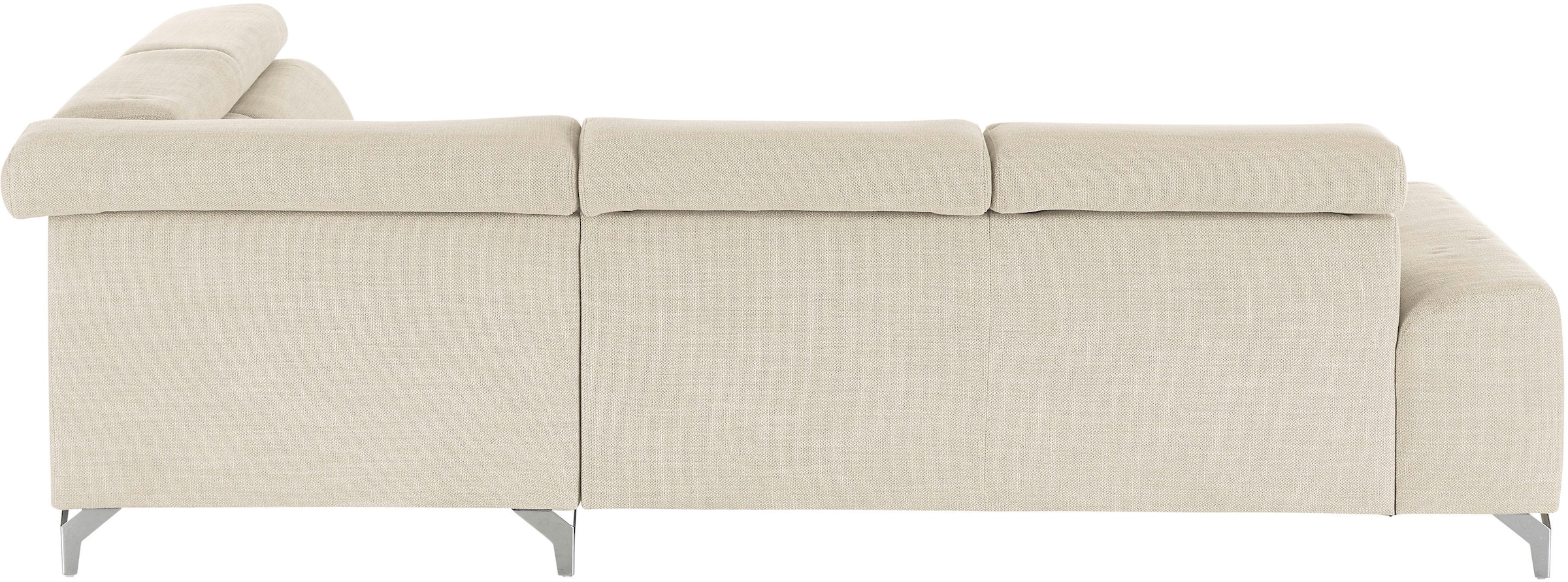 3C Candy Ecksofa »Greve Sofa immer mit manuelle Kopfteilverstellungen, modern, elegant«, wahlweise motorischer Sitzvorzug, bequem und zeitlos, L-Form