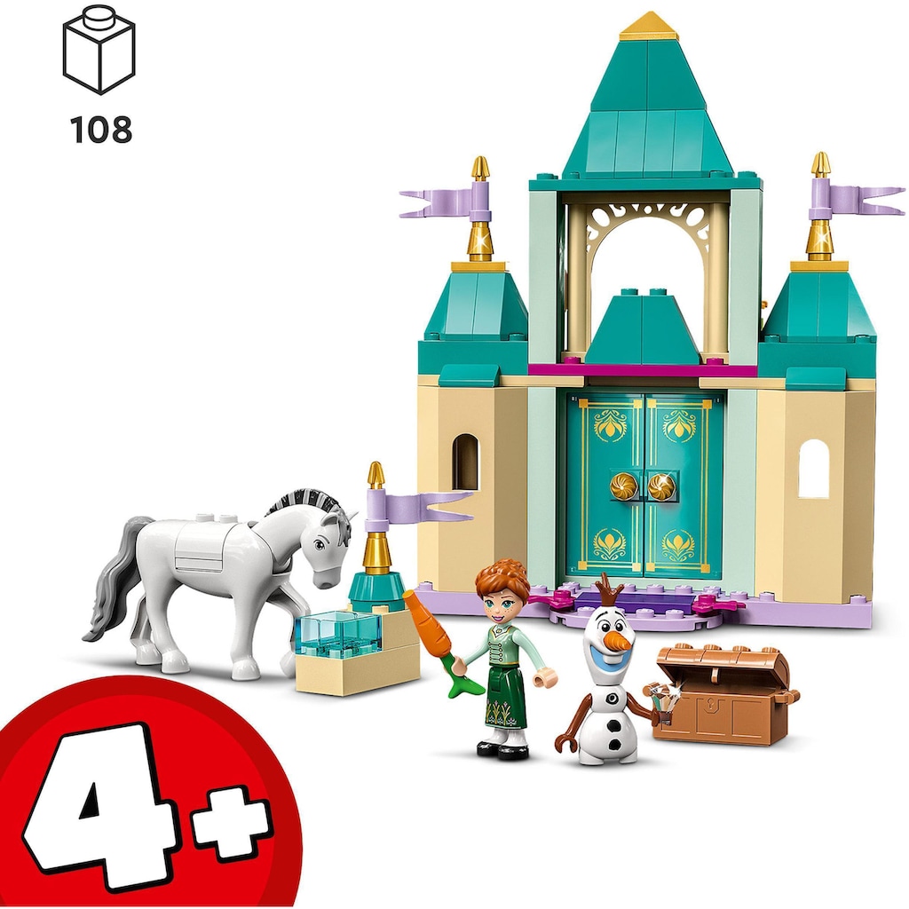 LEGO® Konstruktionsspielsteine »Annas und Olafs Spielspaß im Schloss (43204), LEGO® Disney Princess«, (108 St.), Made in Europe