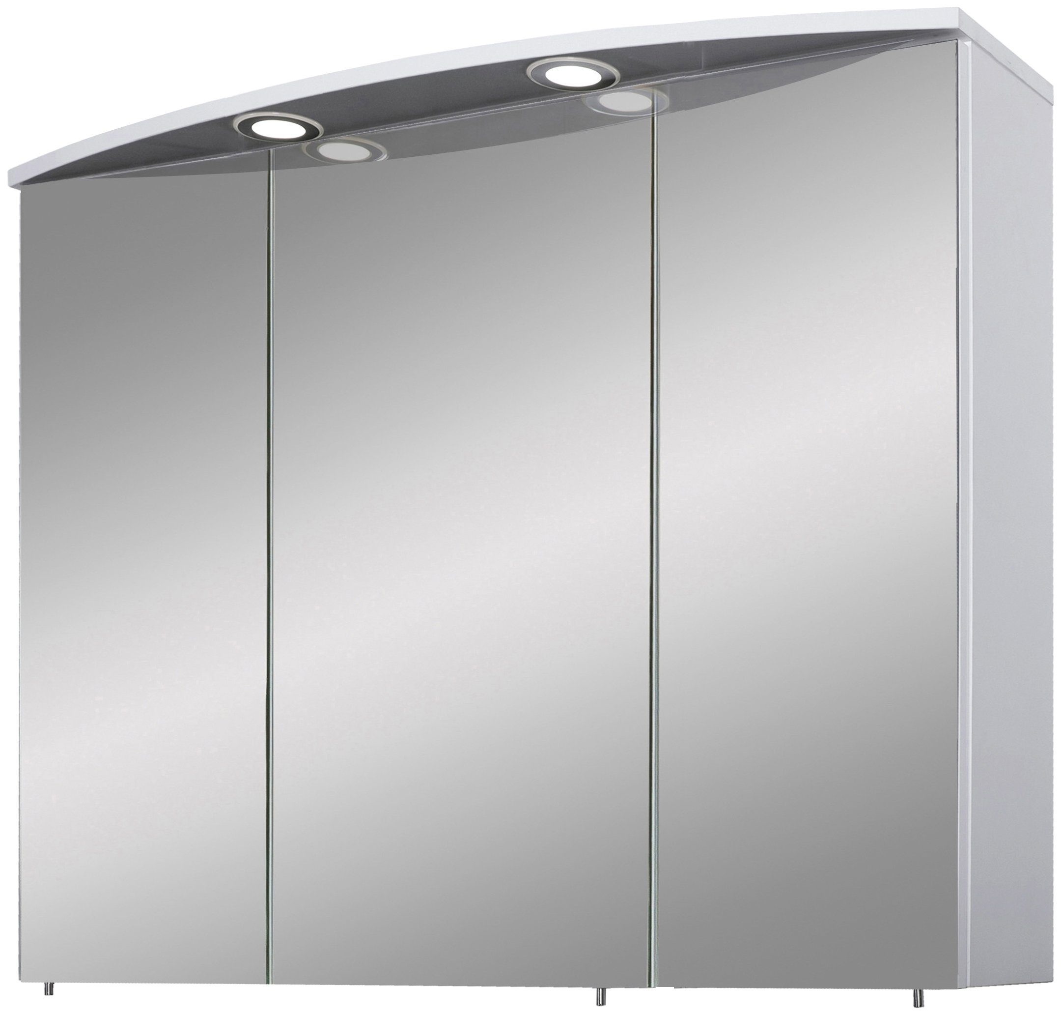 Schildmeyer Spiegelschrank »Verona«, Breite 90 cm, 3-türig, 2 LED-Einbaustrahler, Schalter-/Steckdosenbox, Glaseinlegeböden, Made in Germany