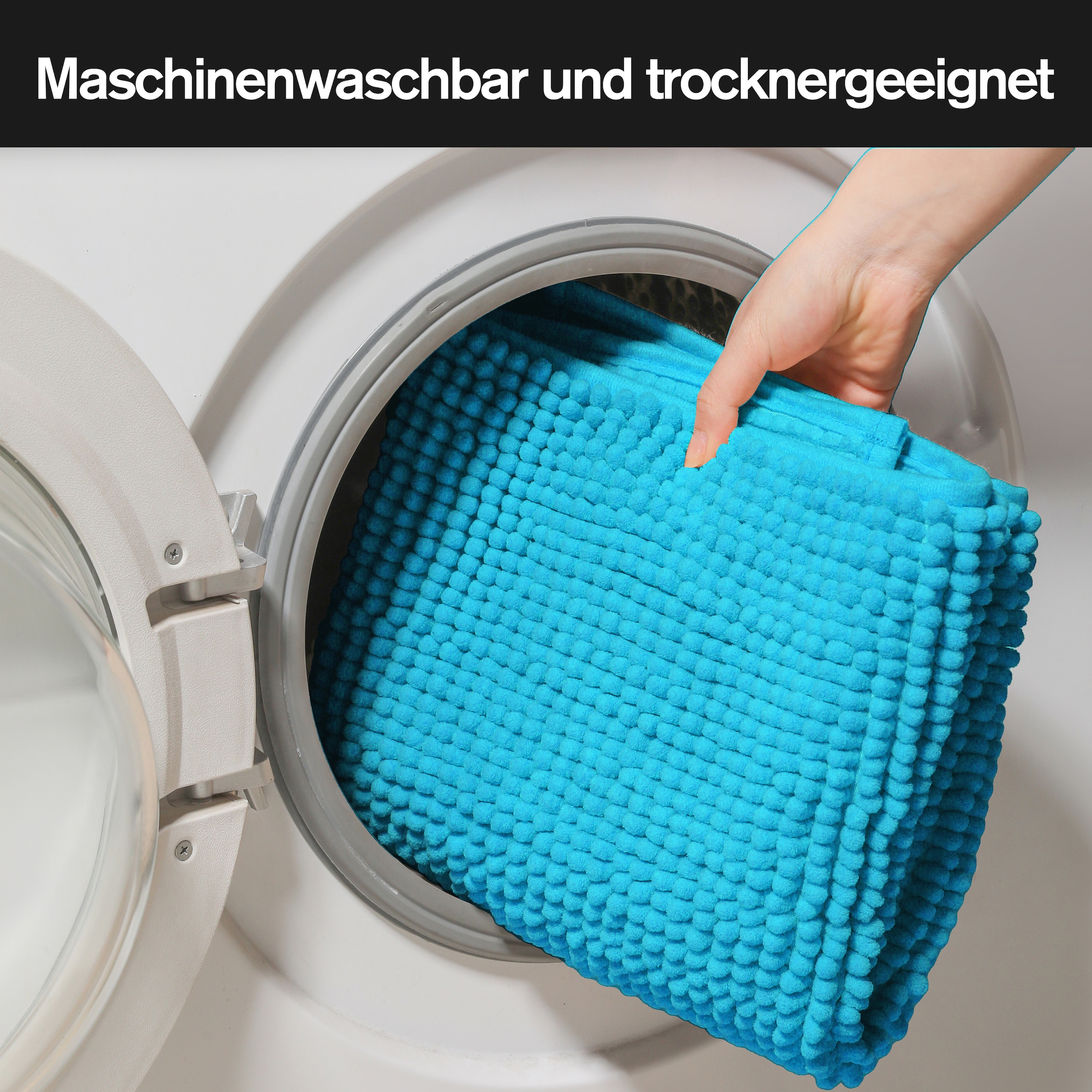 my home Badematte »Vanessa Chenille, Badvorleger, Badezimmer Teppich, Duschvorleger« Höhe 15 mm fußbodenheizungsgeeignet | schnell trocknend | strapazierfähig Uni Farben, besonders weich