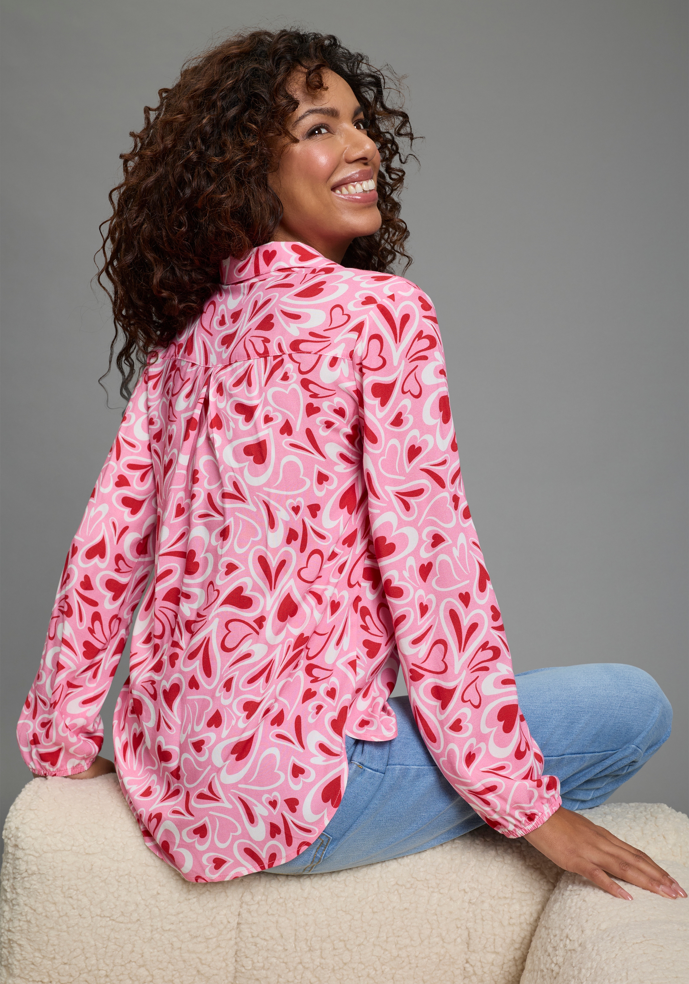 Laura Scott Longbluse mit Kontrasttape - NEUE KOLLEKTION