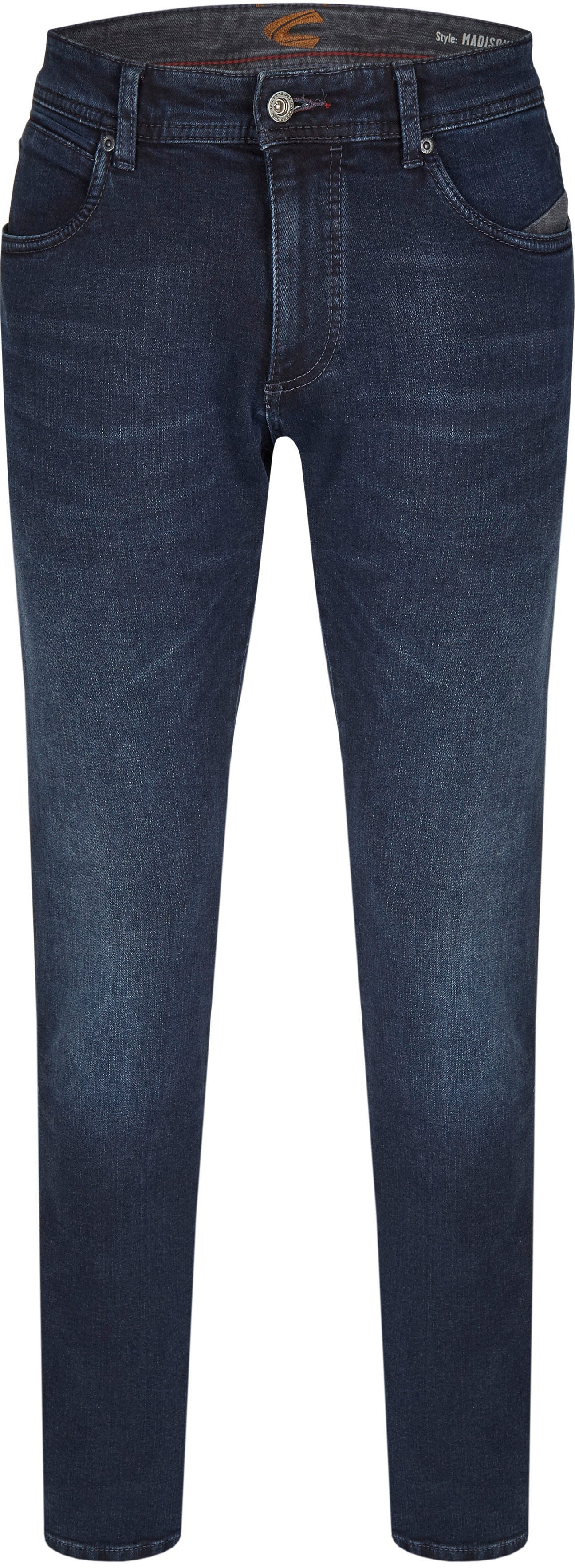 Camel Active Herren 5-Pocket-Jeans »MADISON« leichter Used-Look in blau, Größe 36