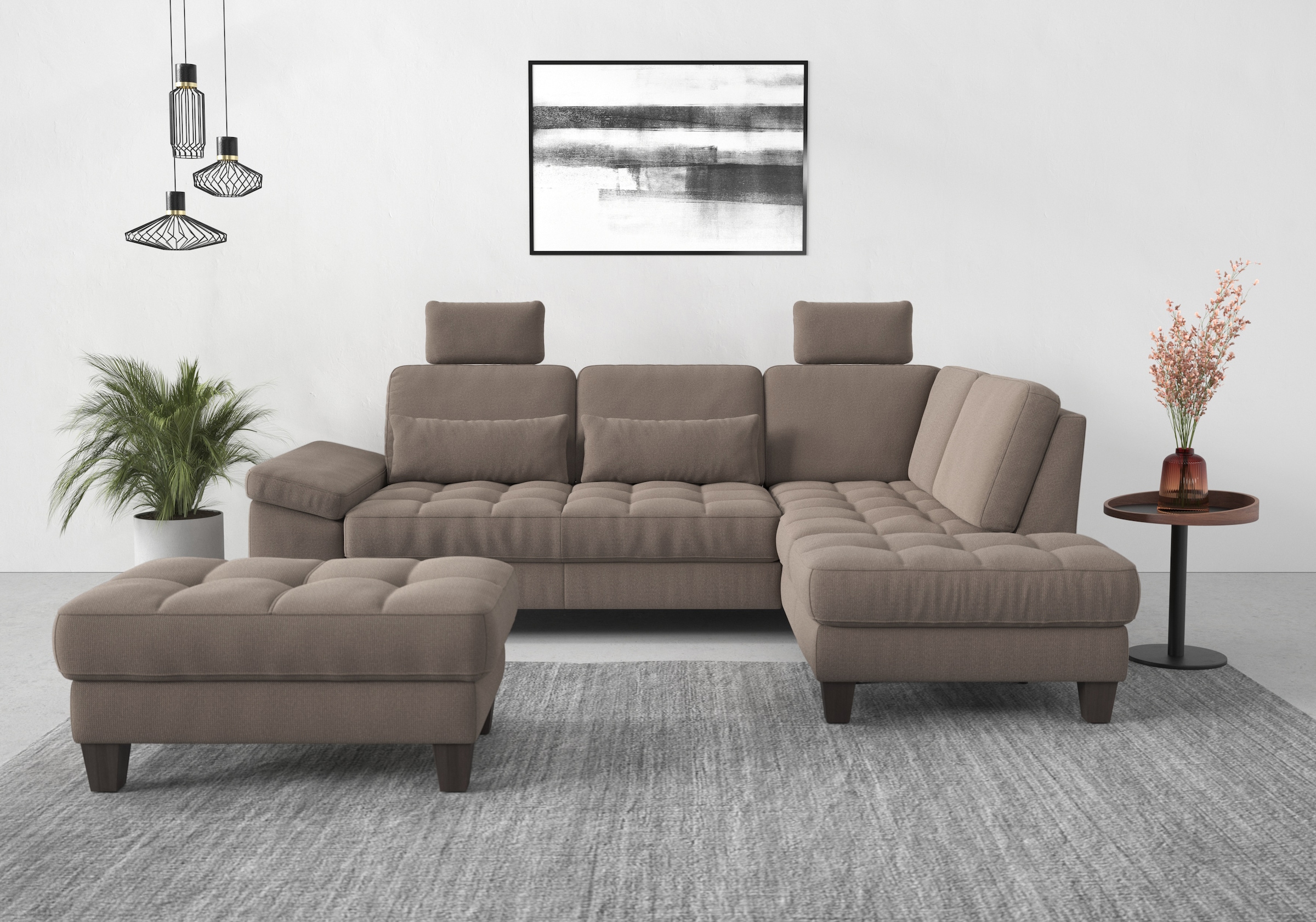 sit&more Ecksofa »Westham L-Form«, mit Ottomane, mit oder ohne Bettfunktion, Bettkasten, Verstellung