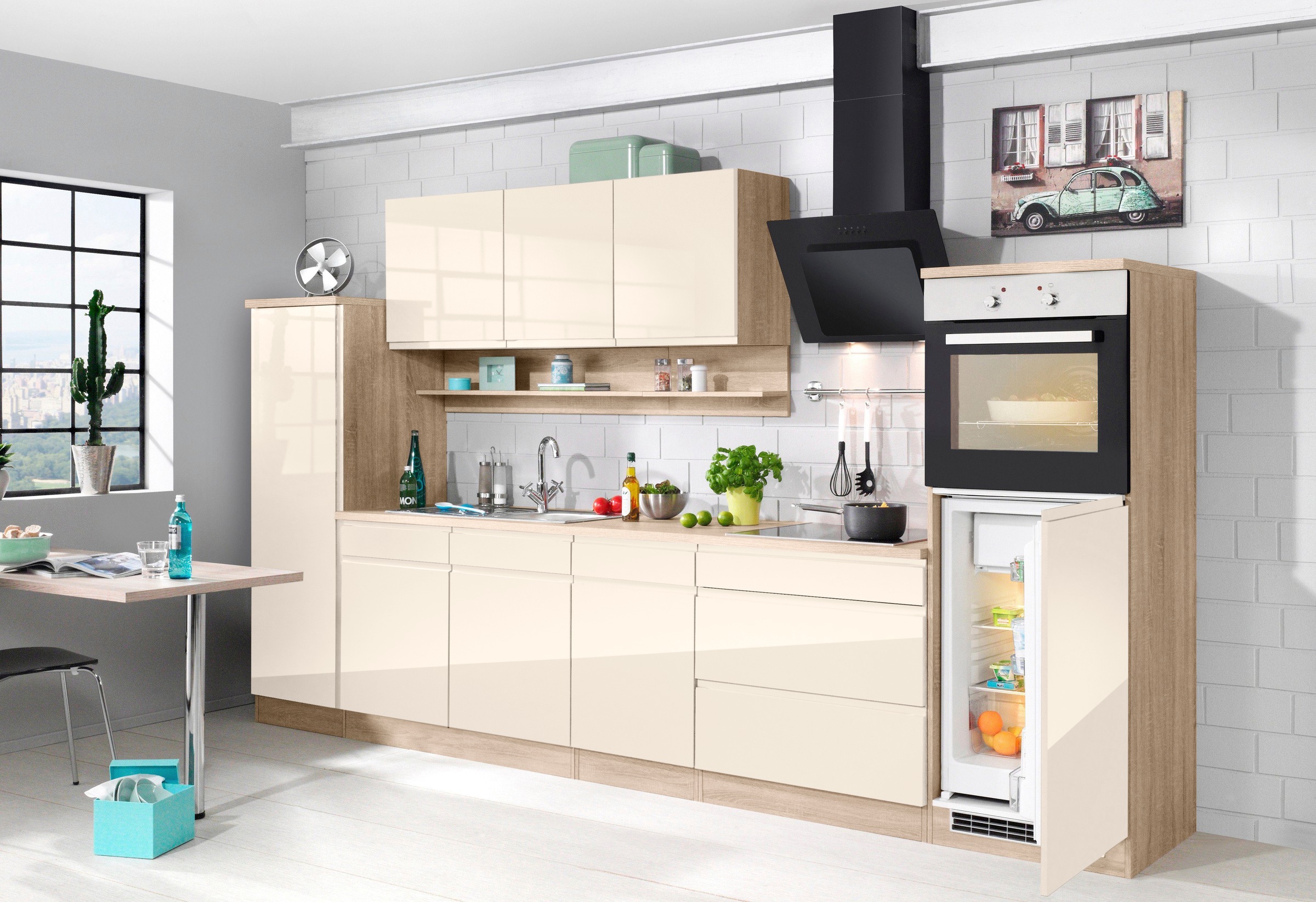KOCHSTATION Spülenschrank »KS-Virginia«, 100 cm breit, inklusive Einbauspüle