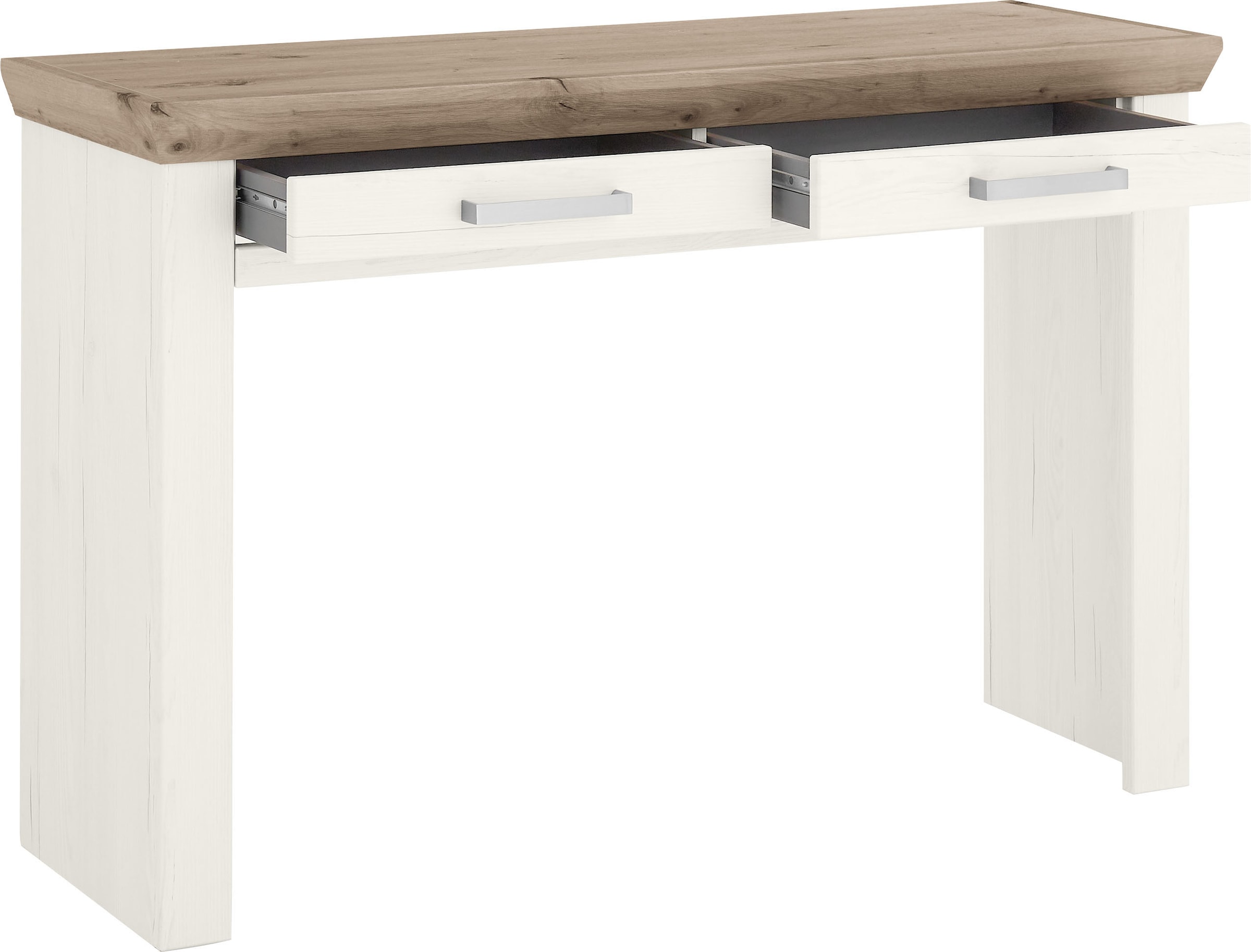 set one by Musterring Schminktisch 1 Stk. tlg. mit zwei Schubkästen, Landhausstil, Metallgriff, B 123 x H 80 x T 40cm