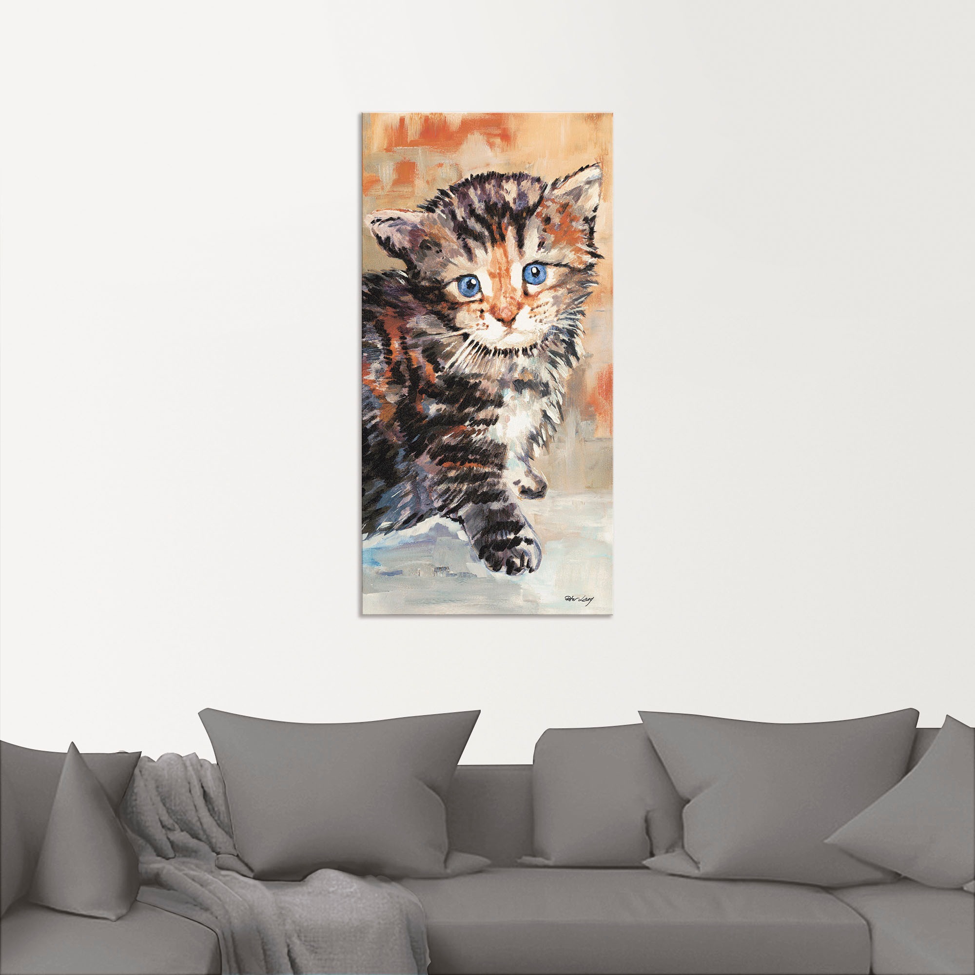 Artland Wandbild »Katze« Haustiere 1 Stk. tlg. für Innen- und Außenbereich geeignet, Outdoorbild