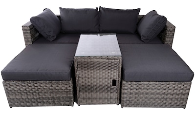 Gartenlounge-Set, (5 tlg.)