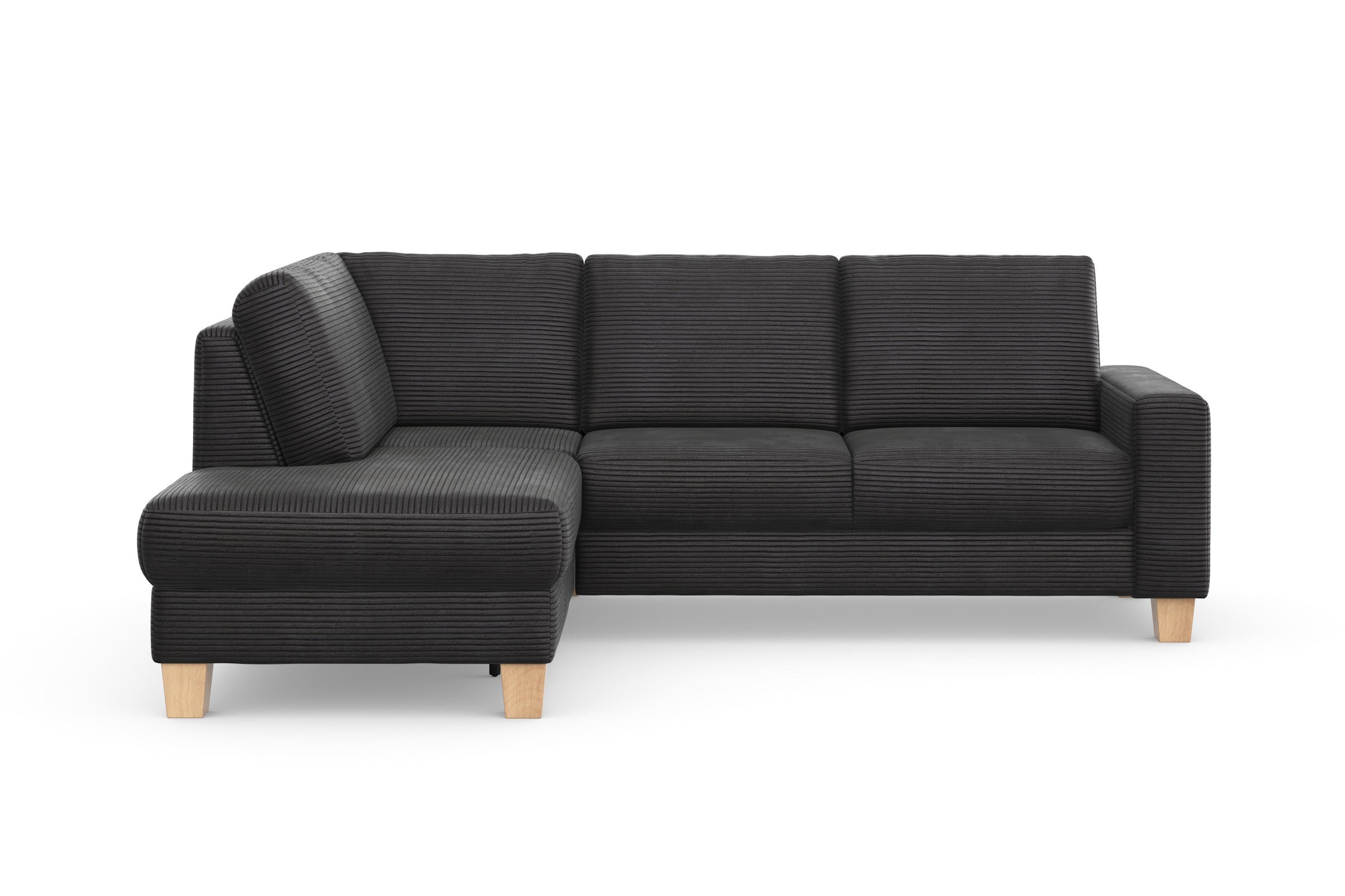Home affaire Ecksofa »Summer L-Form«, mit Ottomane, wahlweise mit Bettfunktion und Bettkasten, Cord-Bezug