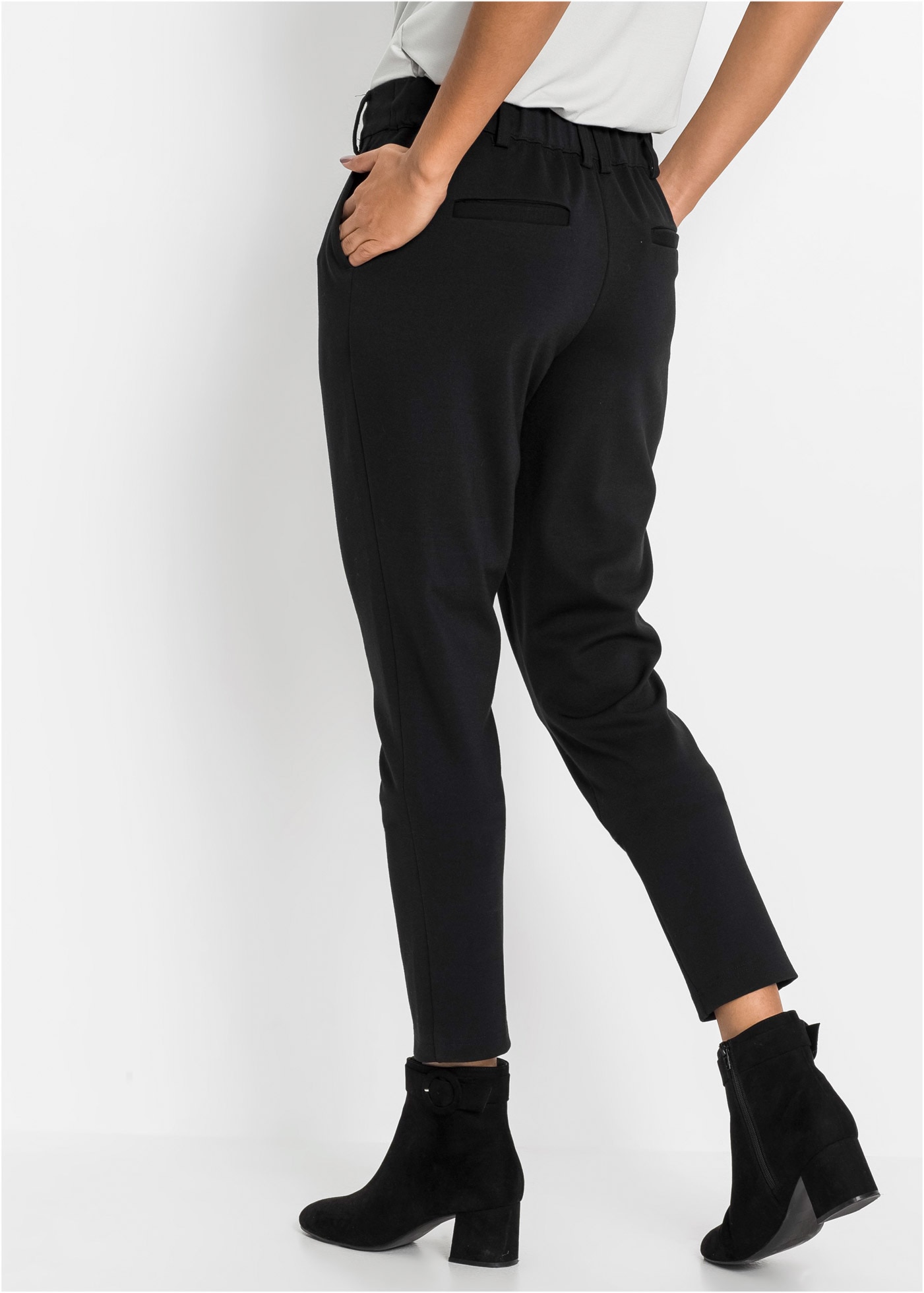 bonprix Jerseyhose  aus Polyester, Viskose und Elasthan, Regular Fit, casual Stil