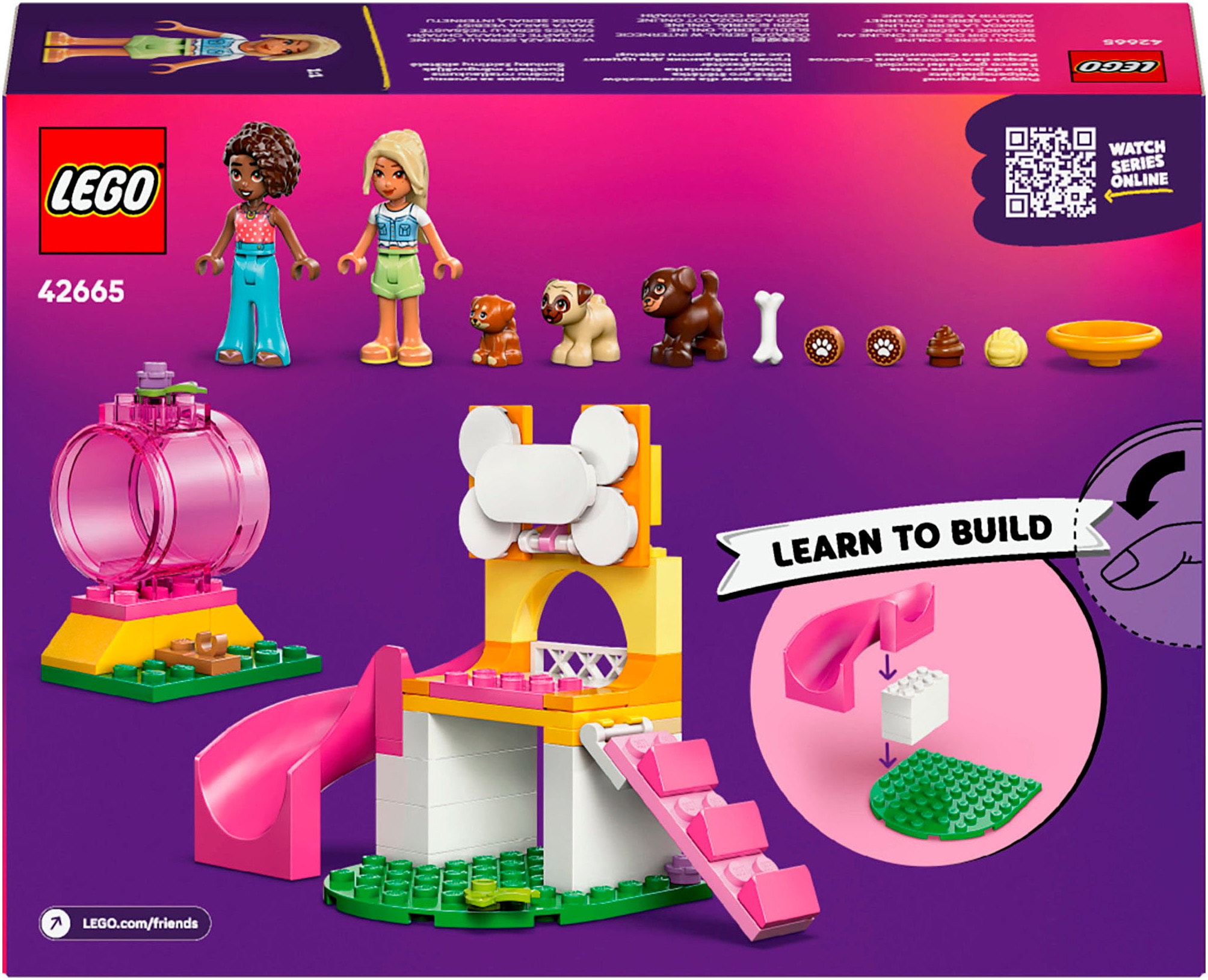 LEGO® Konstruktionsspielsteine »Welpenspielplatz (42665), LEGO Friends«, (66 St.), Made in Europe