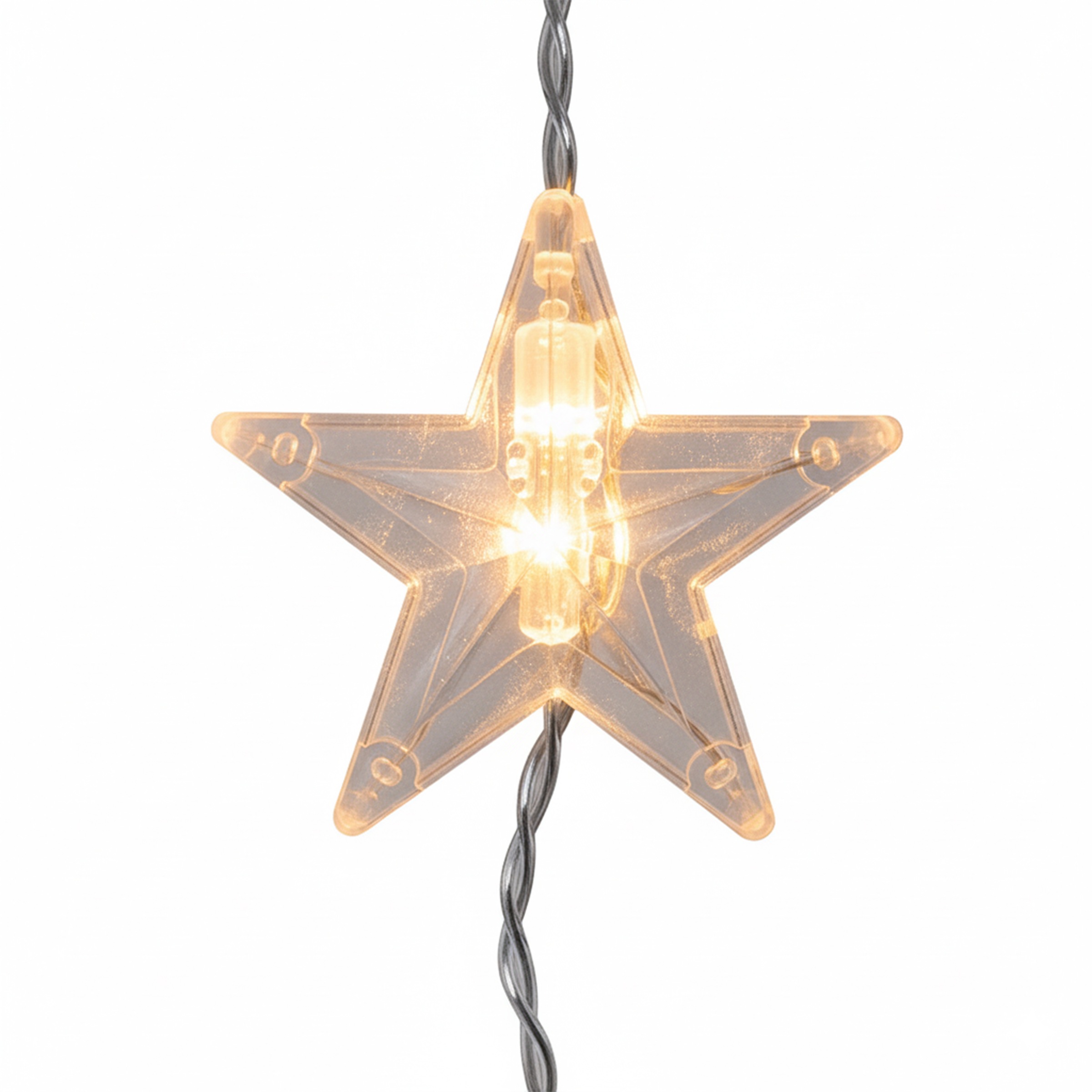 OTTO home LED-Lichtervorhang »40 Sterne, Länge 1m, Höhe 80cm, Timer, Indoor Outdoor, silberfarben« 40 Stk.-flammig Fensterdekoration, warmweiße LEDs, 3m Zuleitung